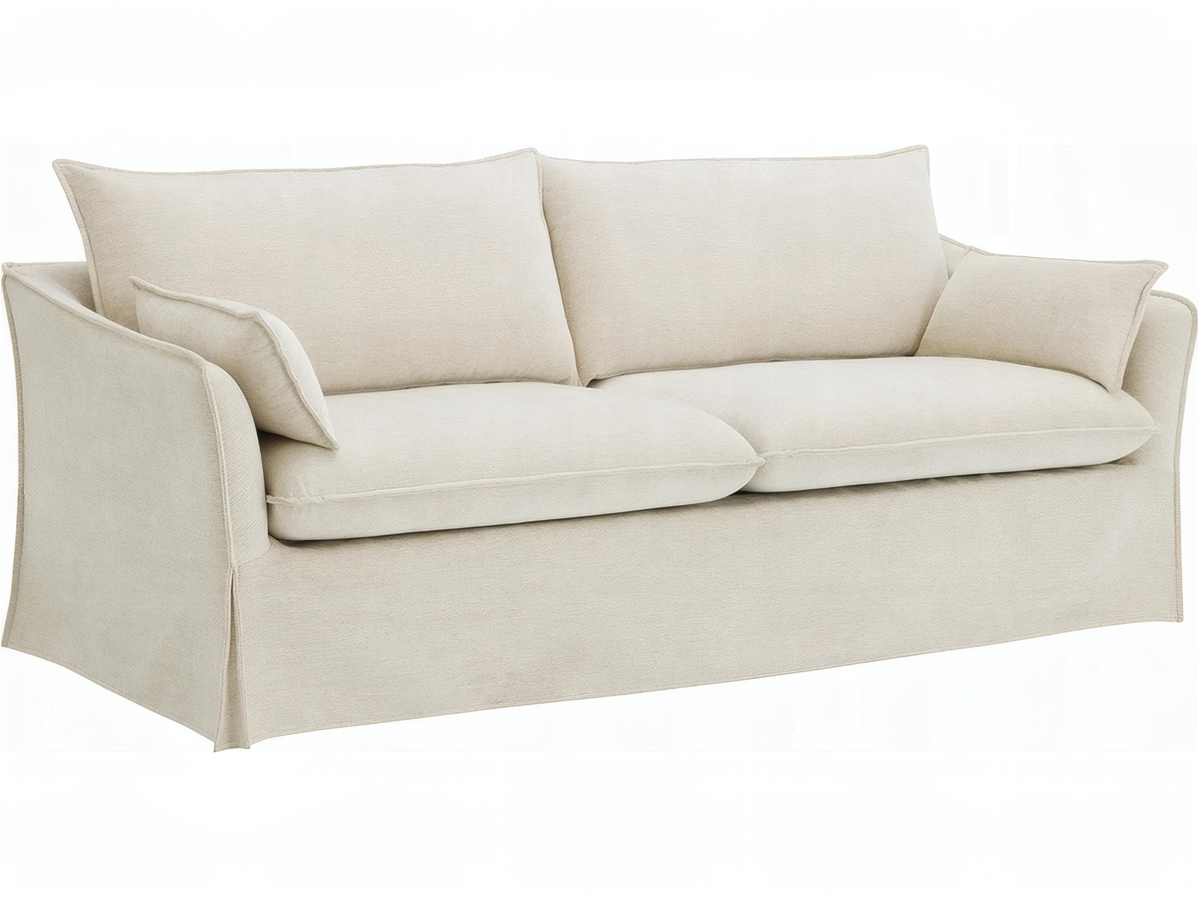 Shane Beige Linen Upholstered Sofa