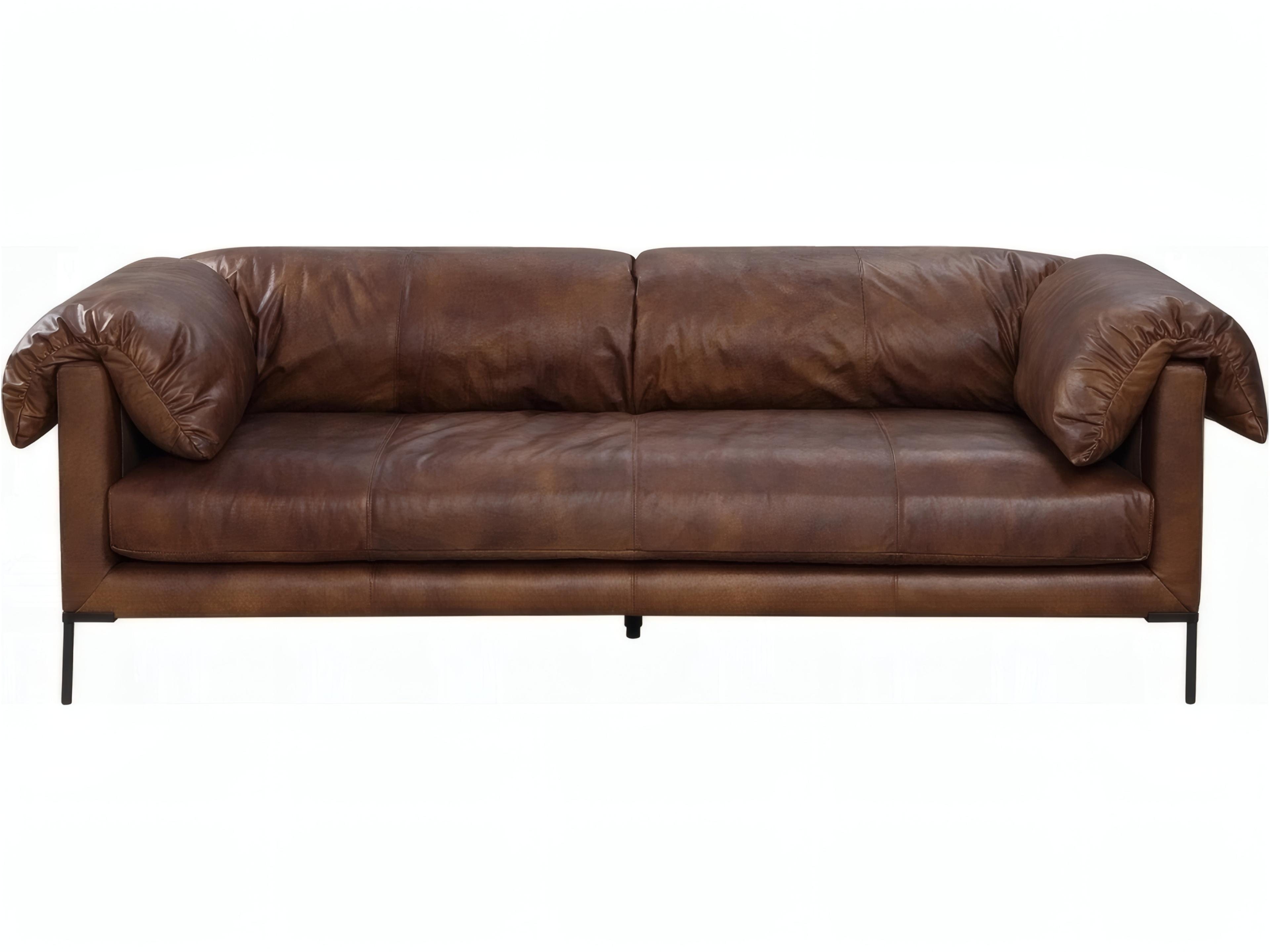 Acme Furniture Mocha Brown Leather Sofa