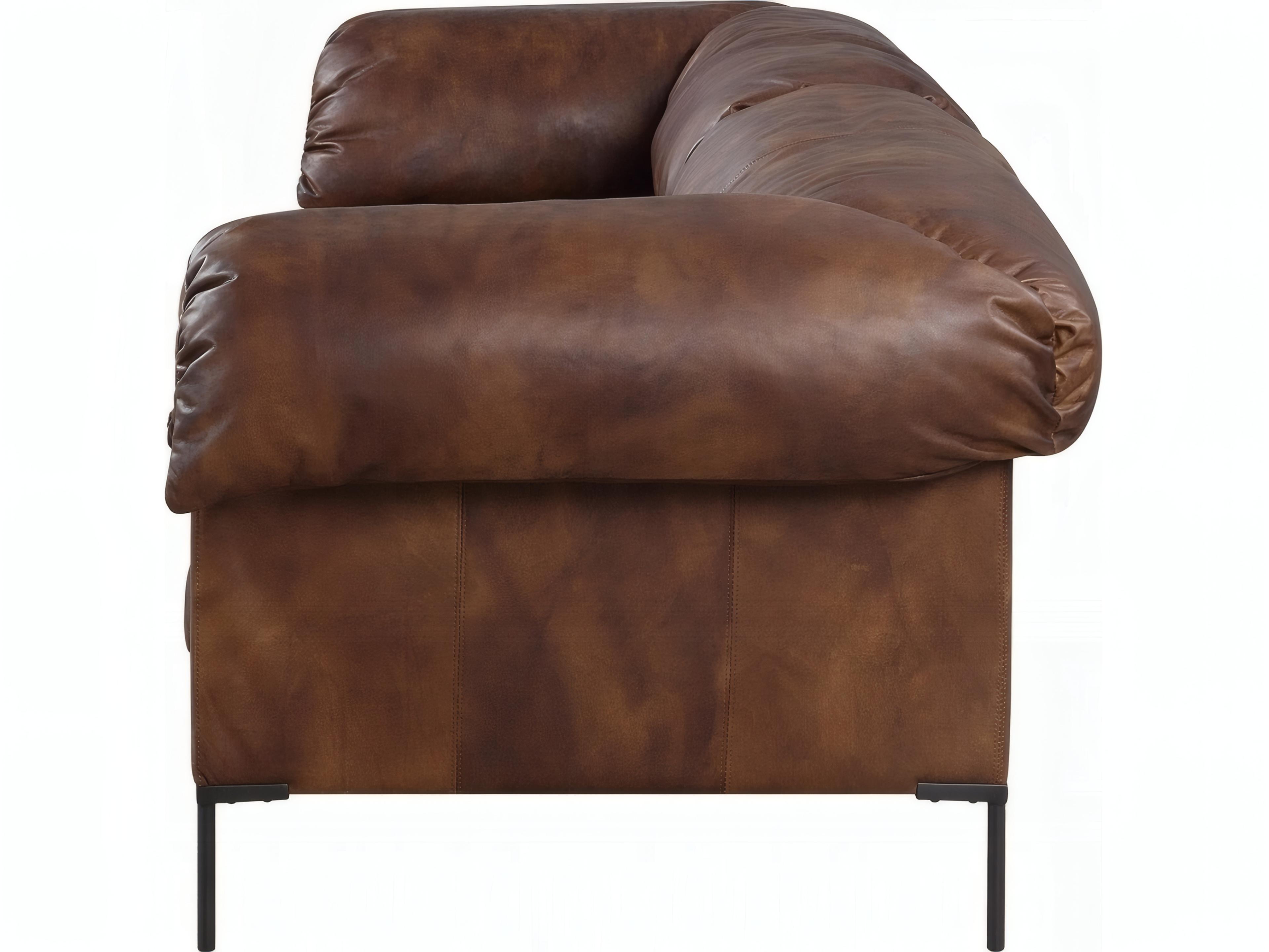 Acme Furniture Mocha Brown Leather Sofa