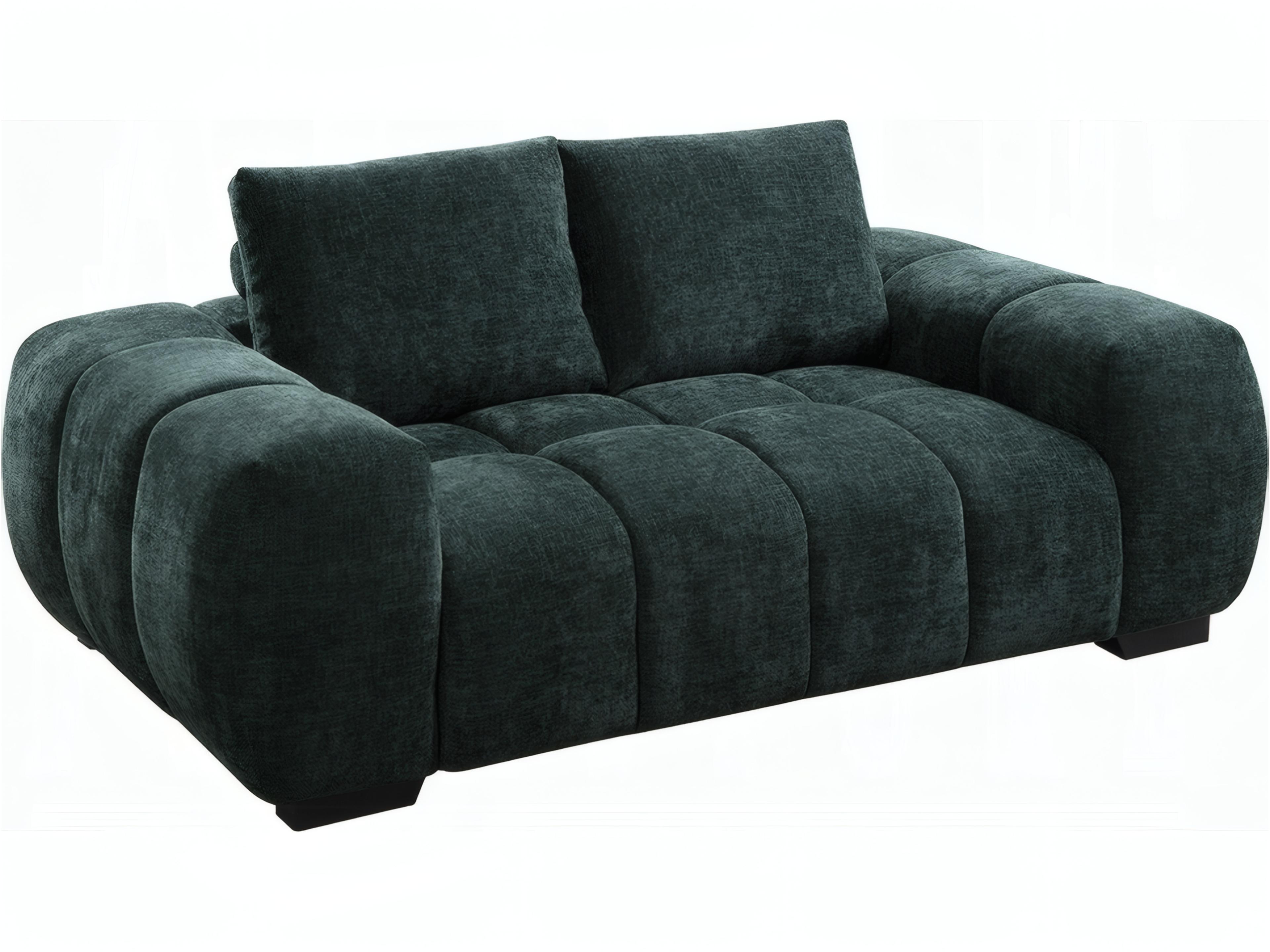 Ferrand Green Chenille Upholstered Loveseat