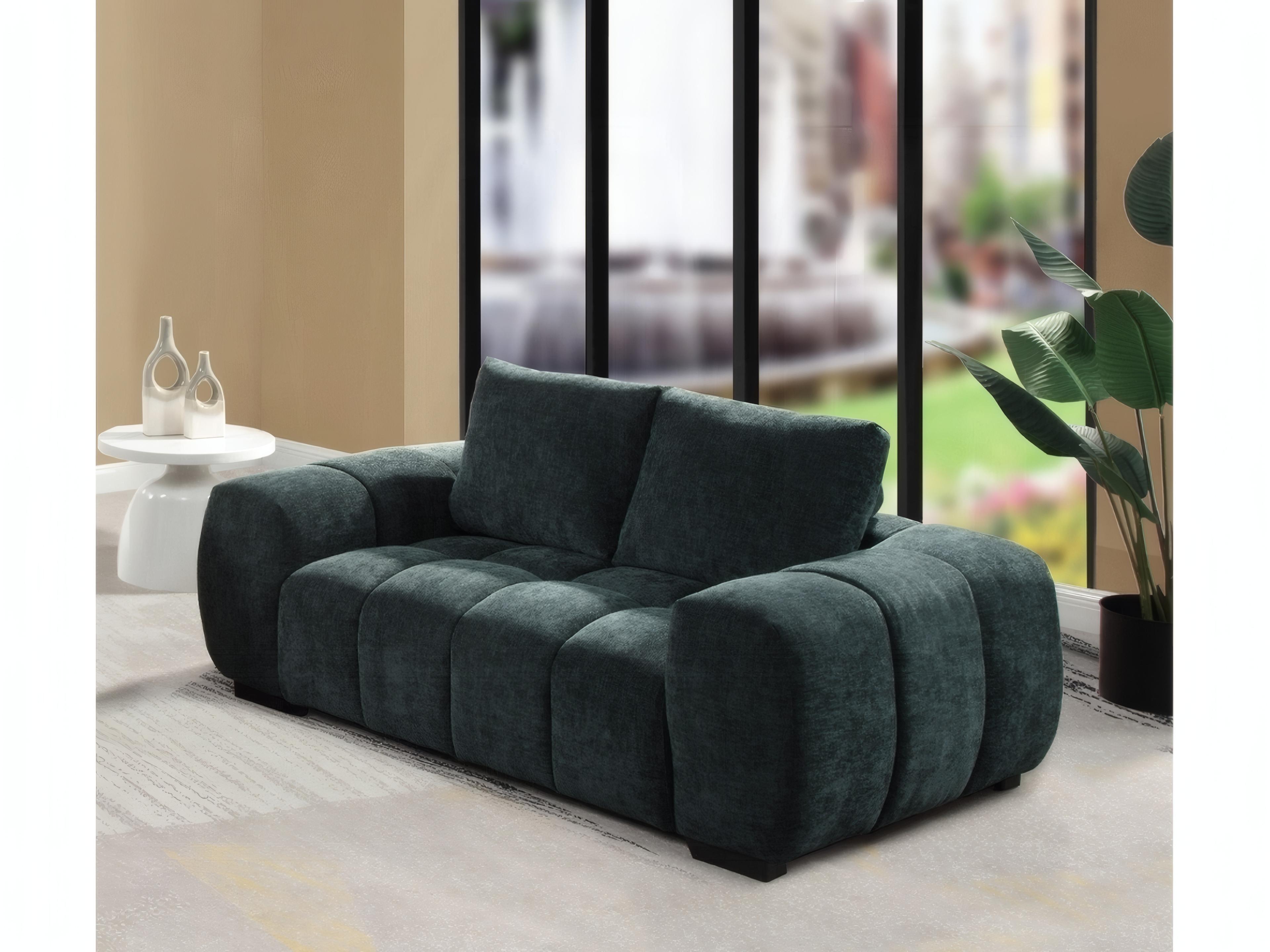 Acme Furniture Ferrand Green Chenille Upholstered Loveseat