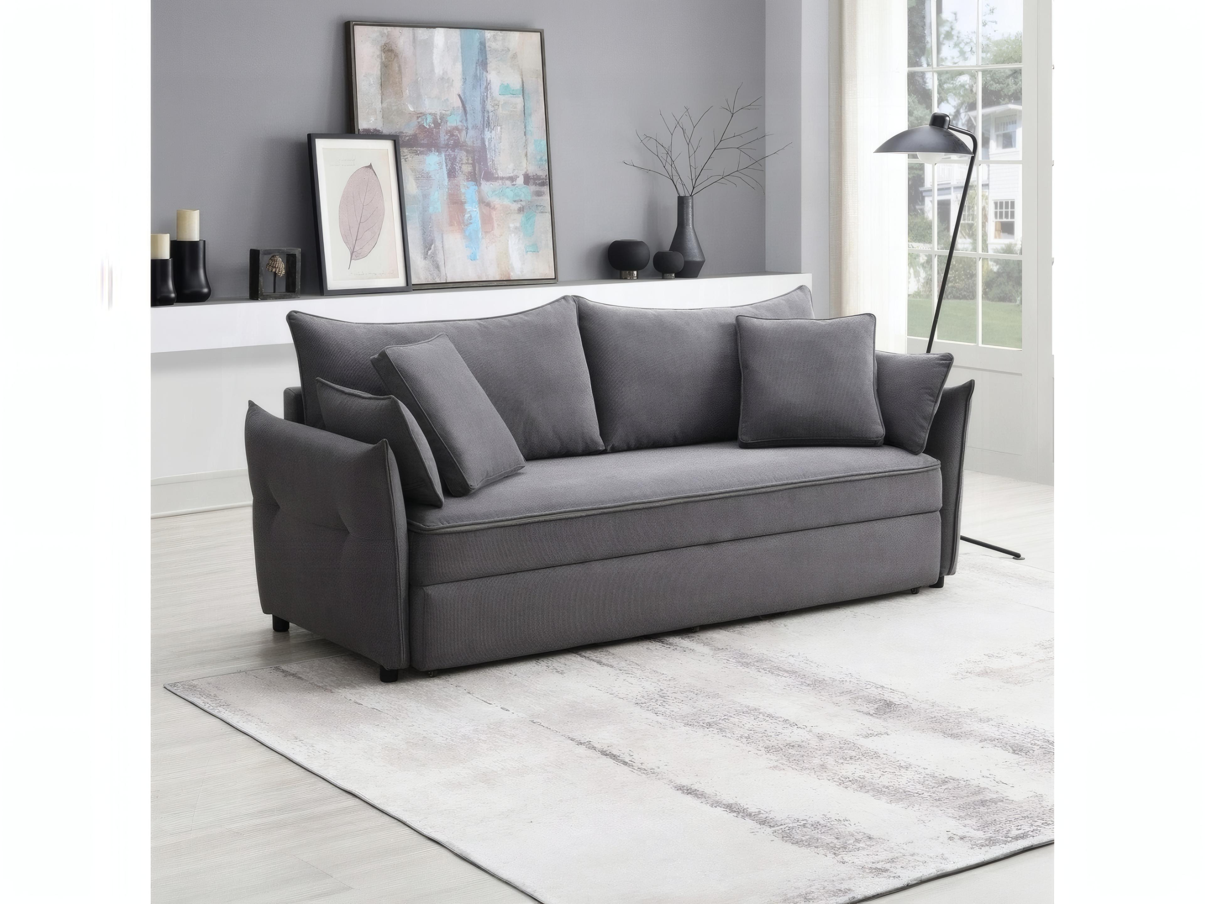 Acme Furniture Irina Gray Fabric Upholstered Sofa Bed