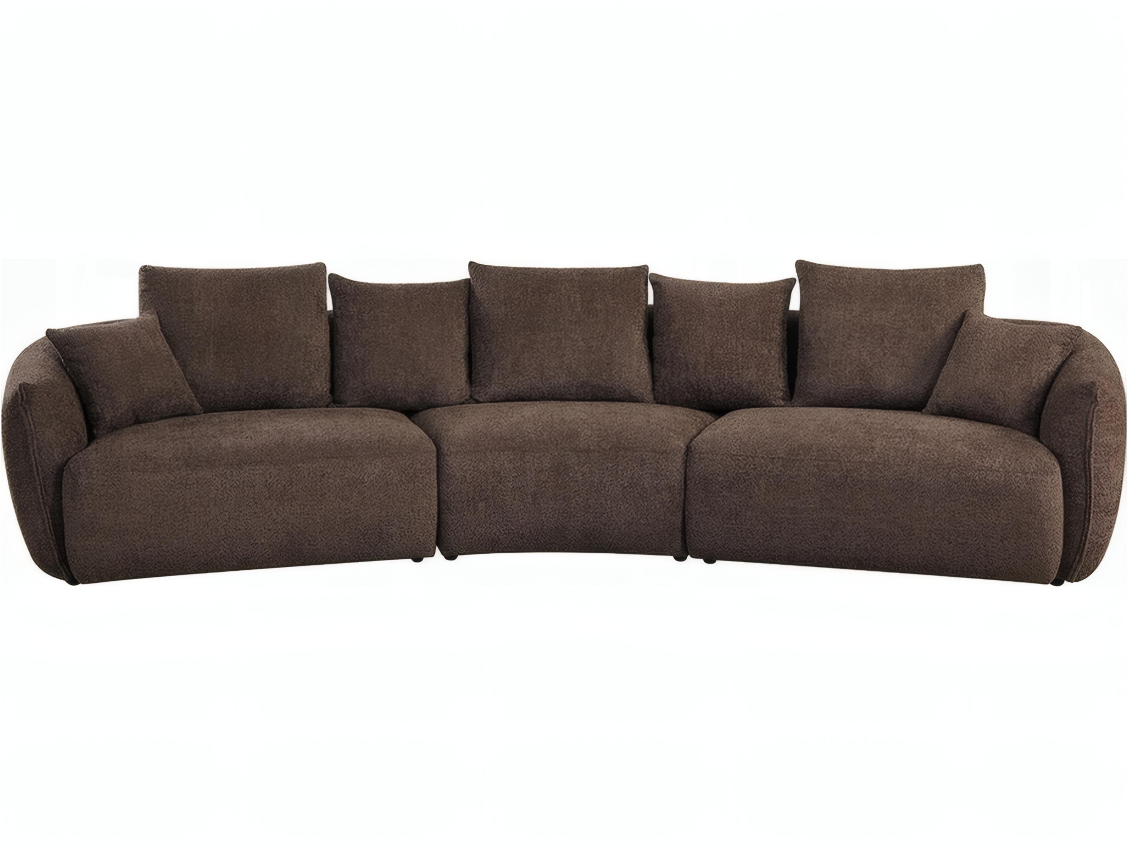 Acme Furniture Bash Macca Anthology Boucle Brown Upholstered Sofa