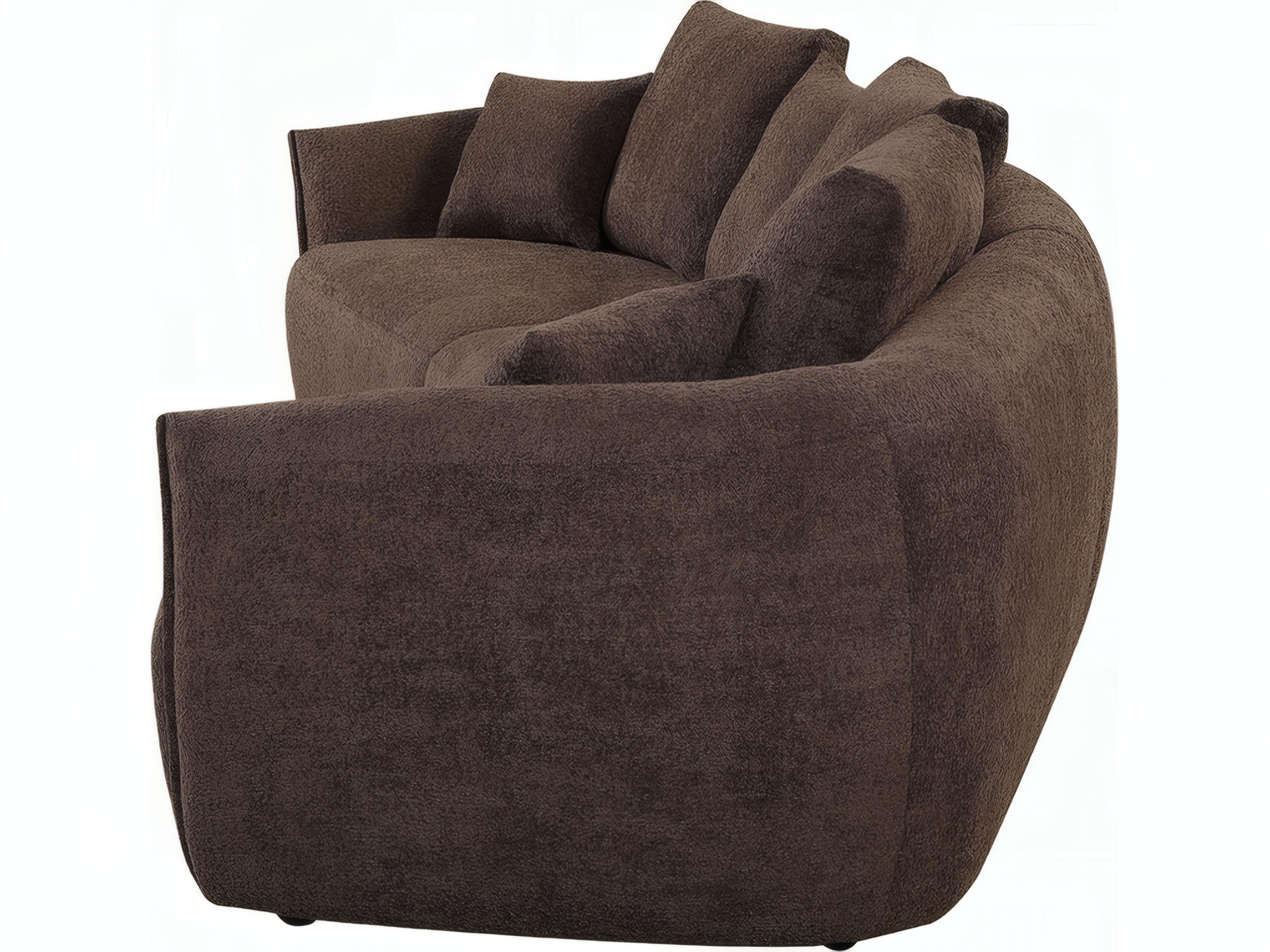 Acme Furniture Bash Macca Anthology Boucle Brown Upholstered Sofa