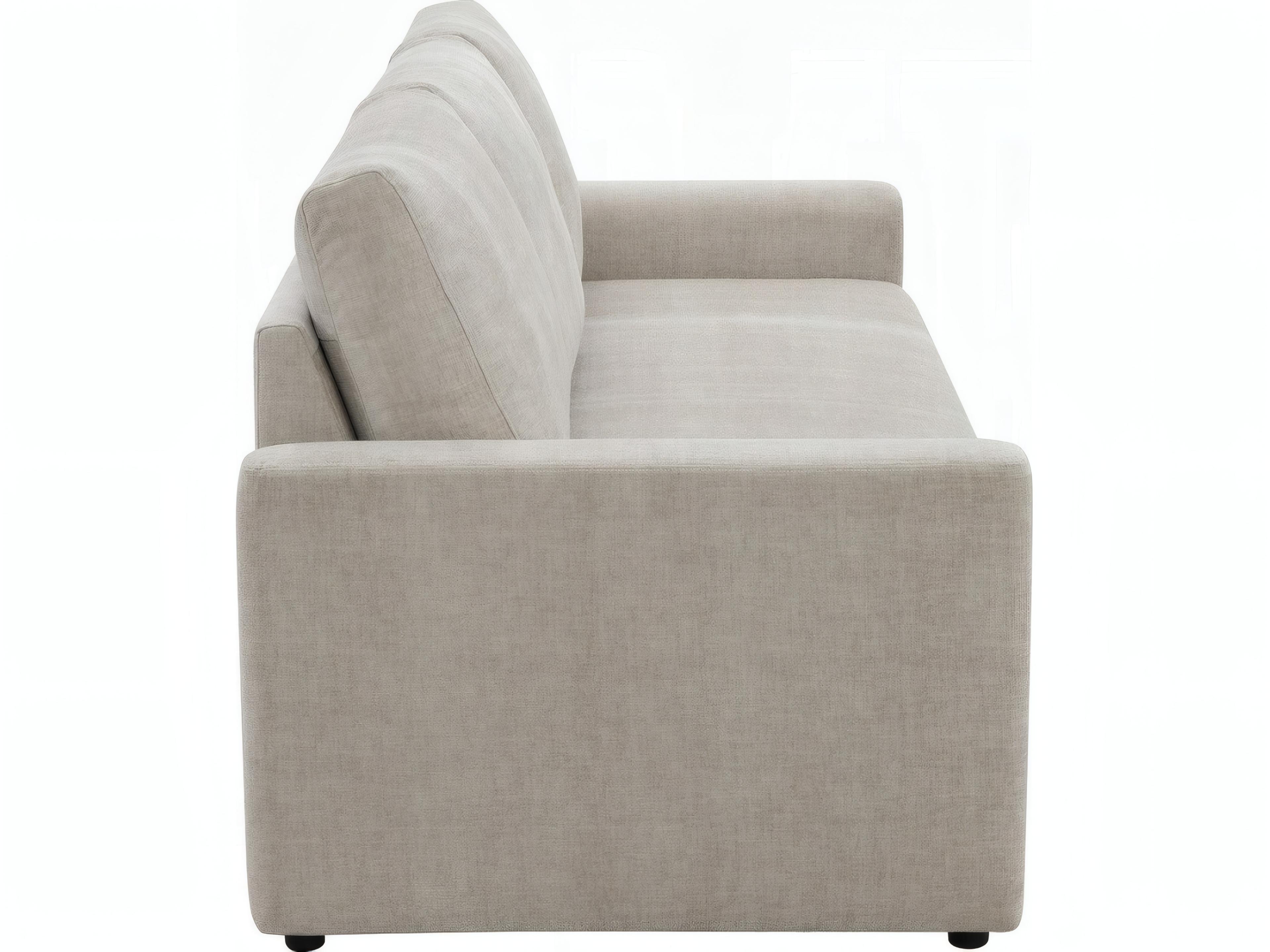 Acme Furniture Beige Linen Upholstered Sofa Bed