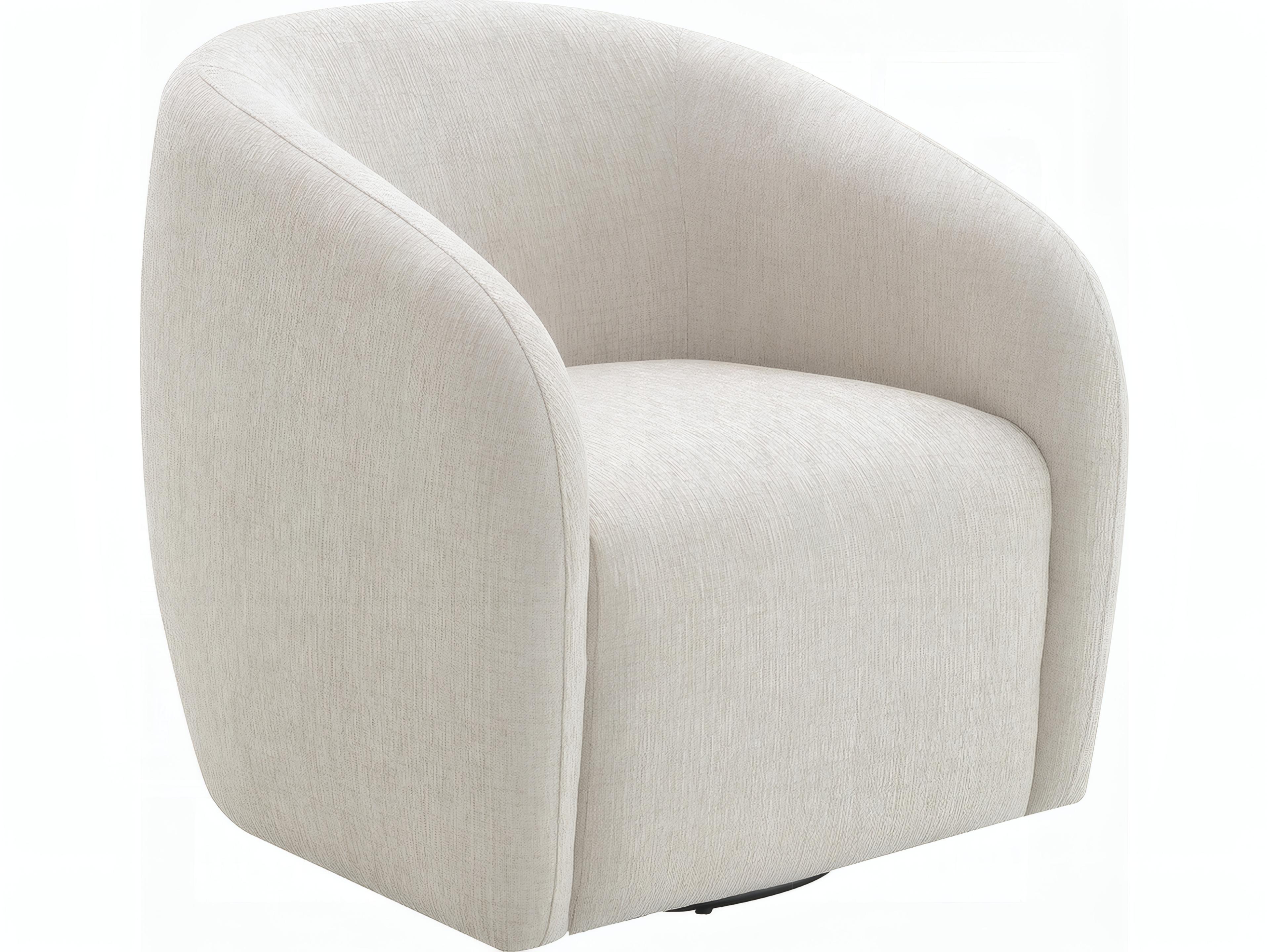 Etienne Swivel Beige Accent Chair
