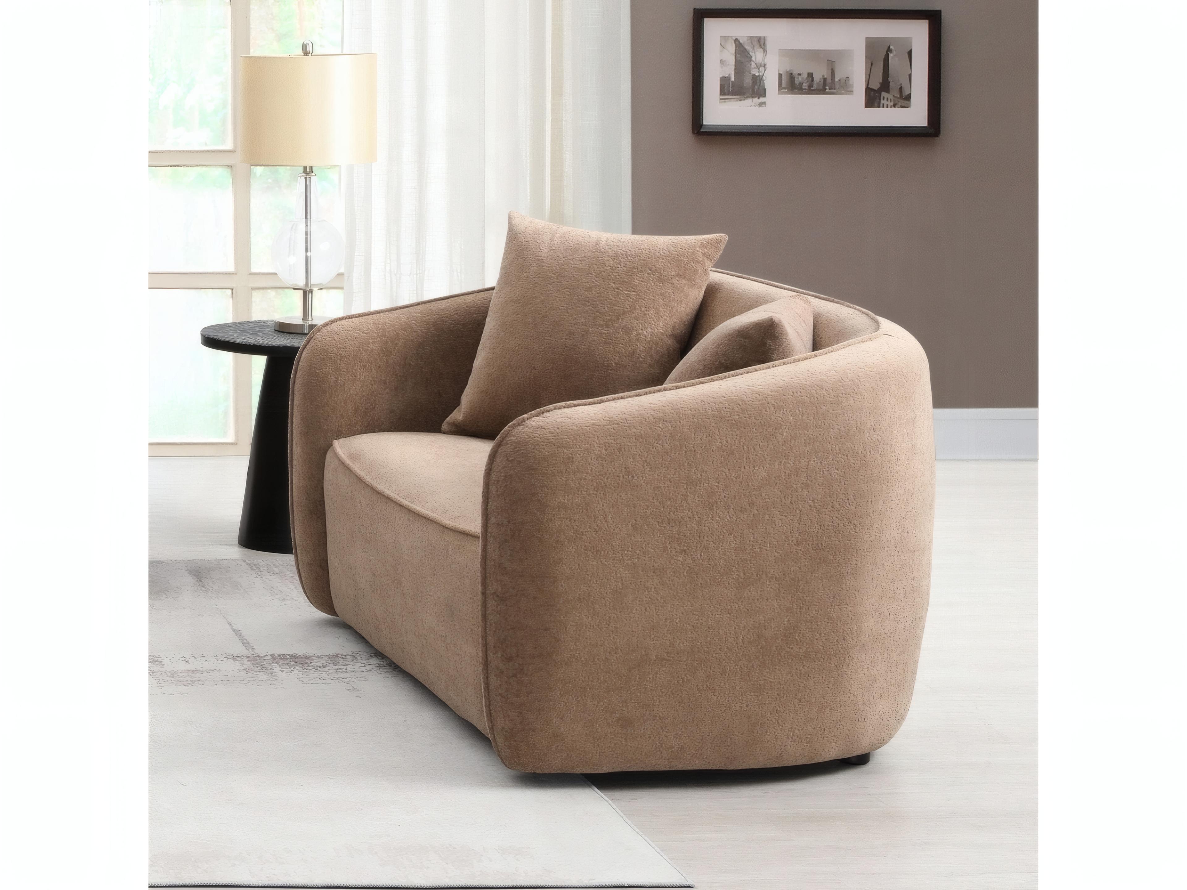 Acme Furniture Keith Brown Chenille Upholstered Loveseat