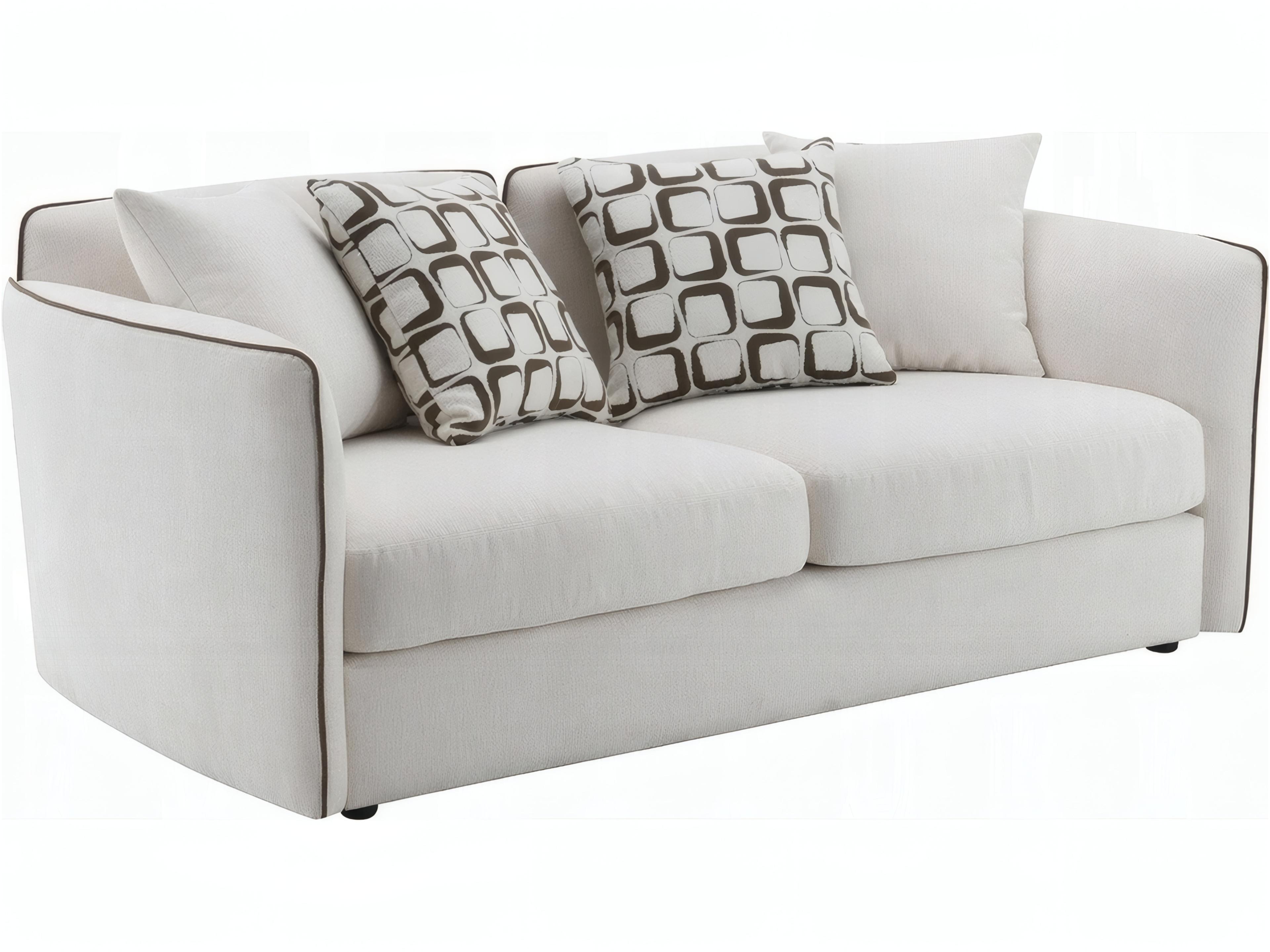 Yolanda Beige Chenille Upholstered Loveseat