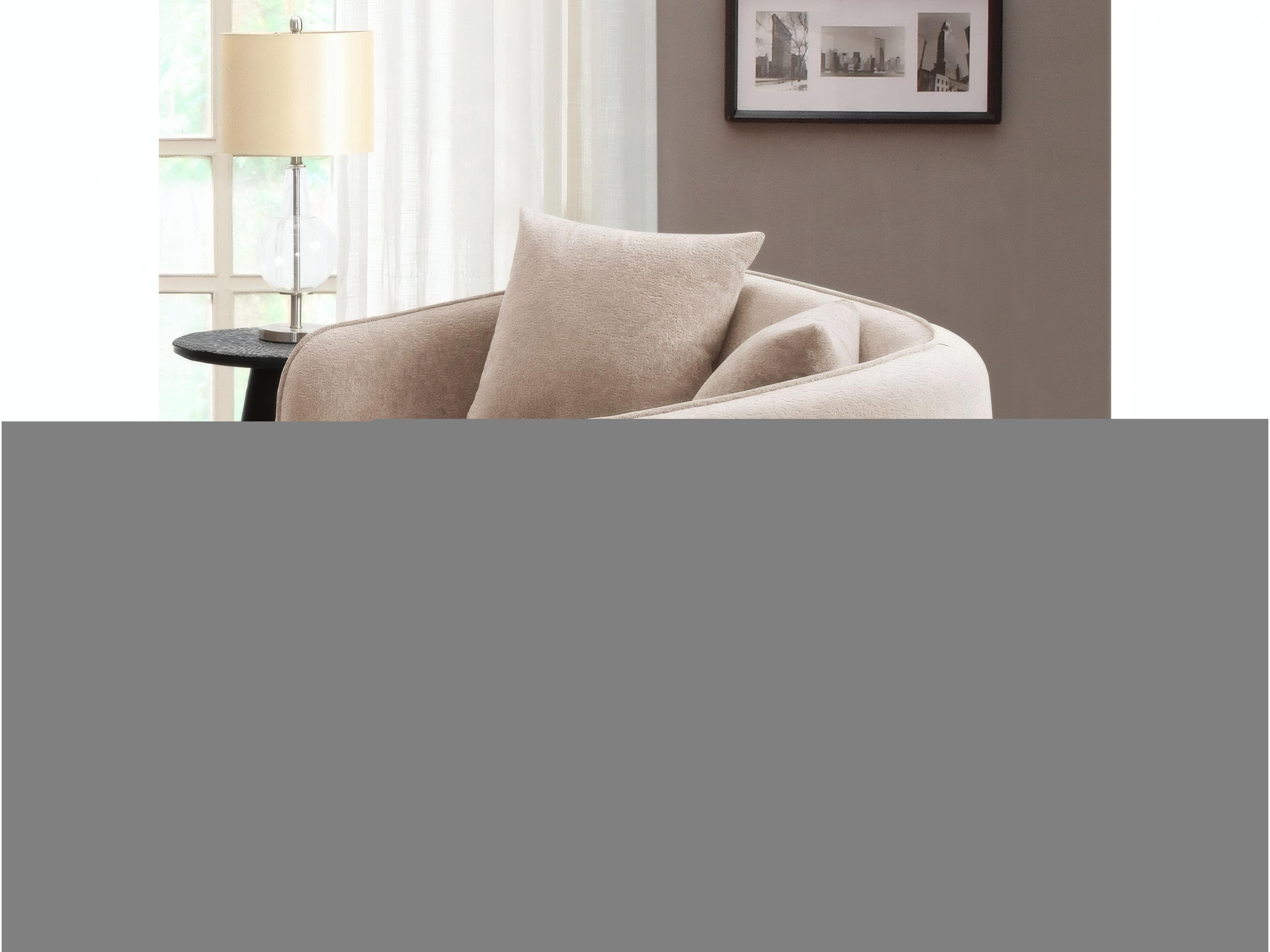 Acme Furniture Keith Beige Chenille Upholstered Loveseat