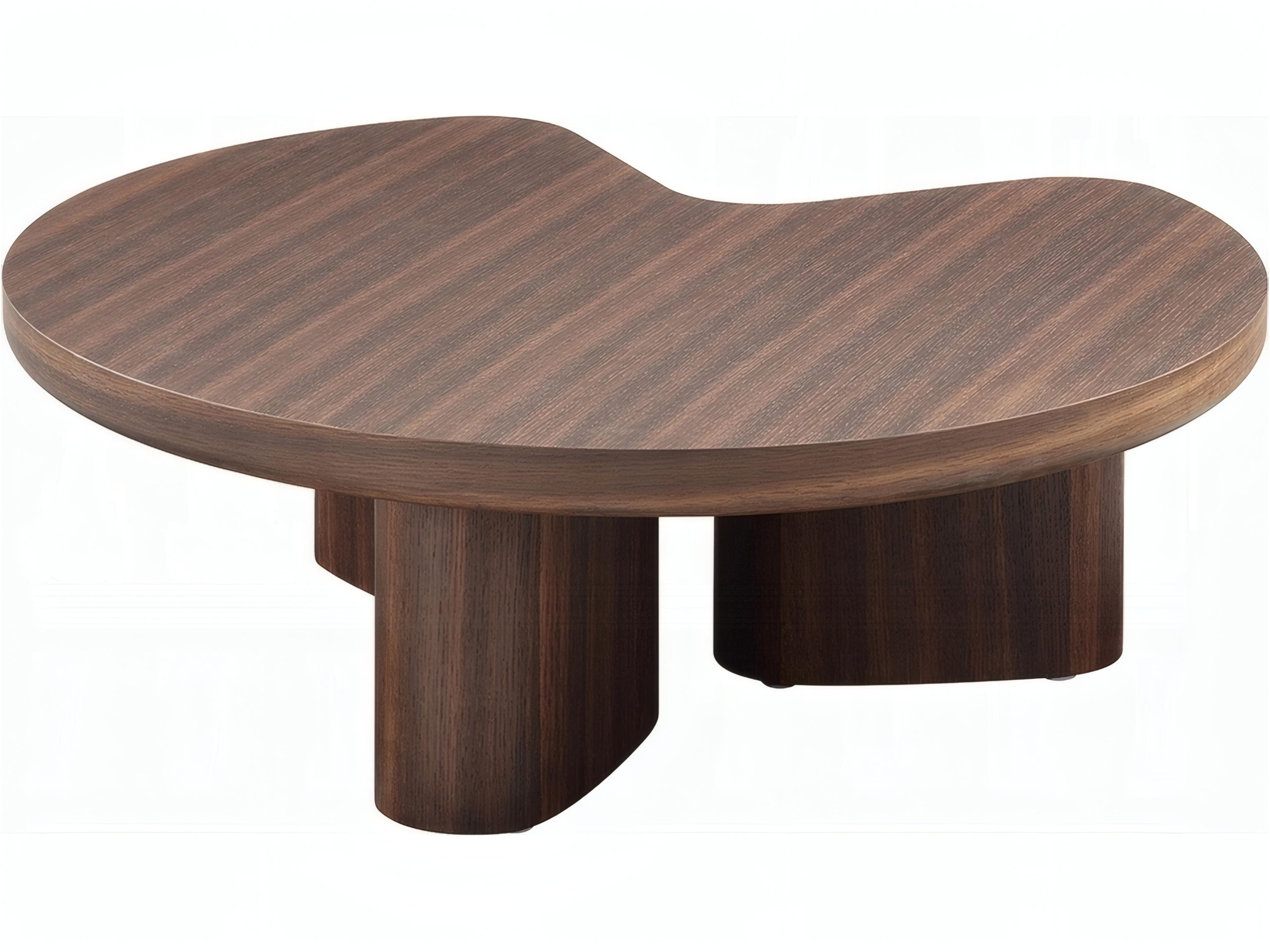 Wood Smoked Oak Light Gray High Gloss Coffee Table