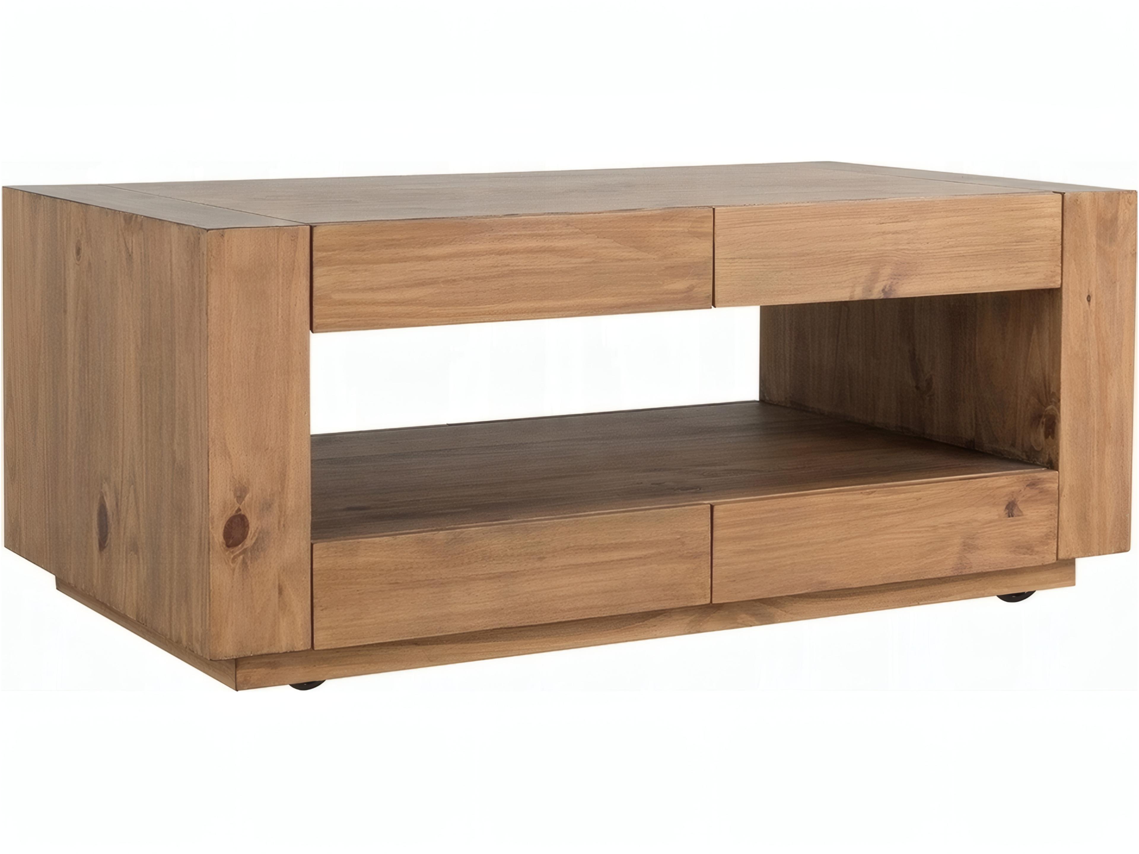 Harlan Rectangular Wood Oak Coffee Table