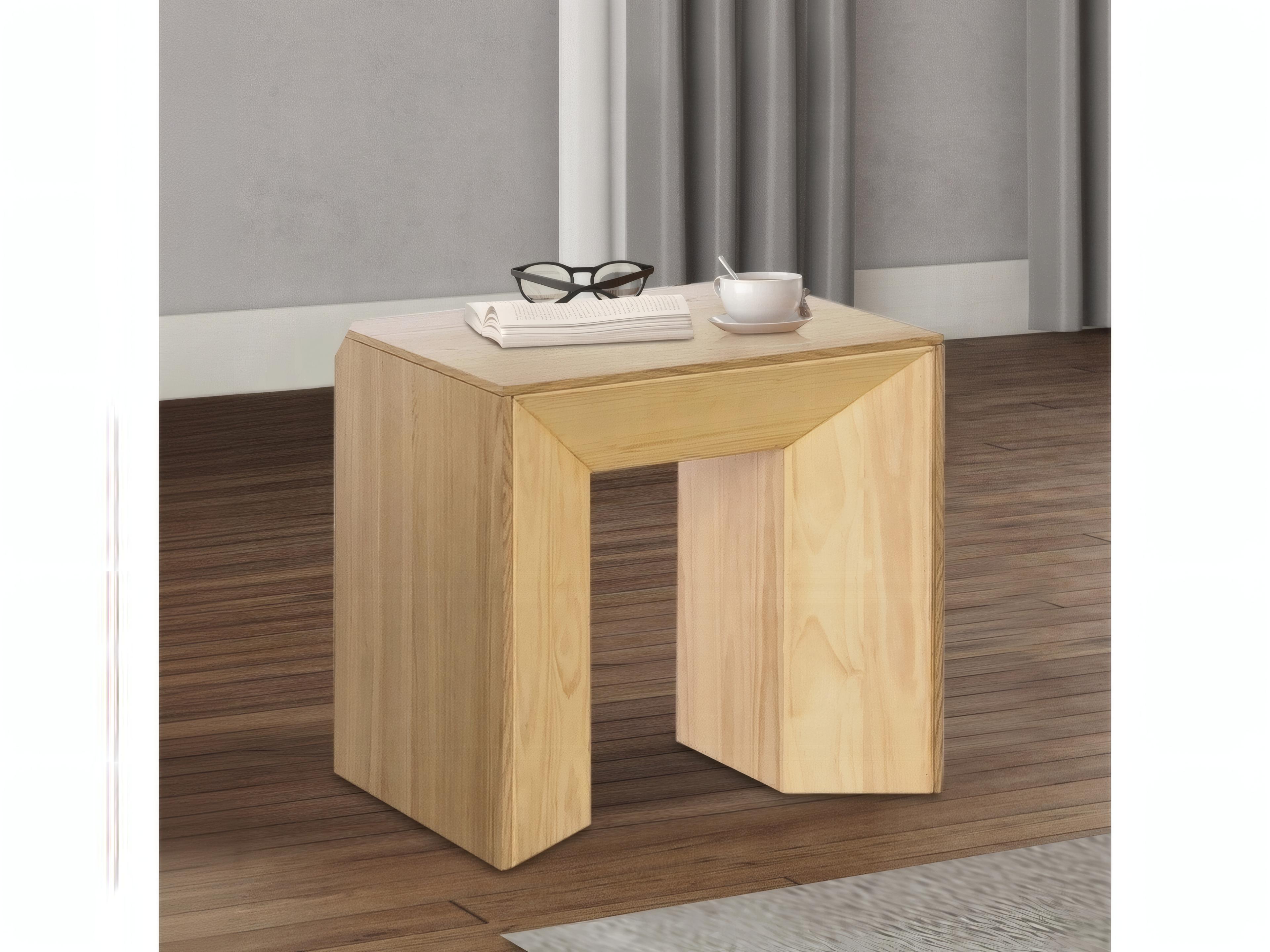 Acme Furniture Harold Square Wood Natural Oak End Table