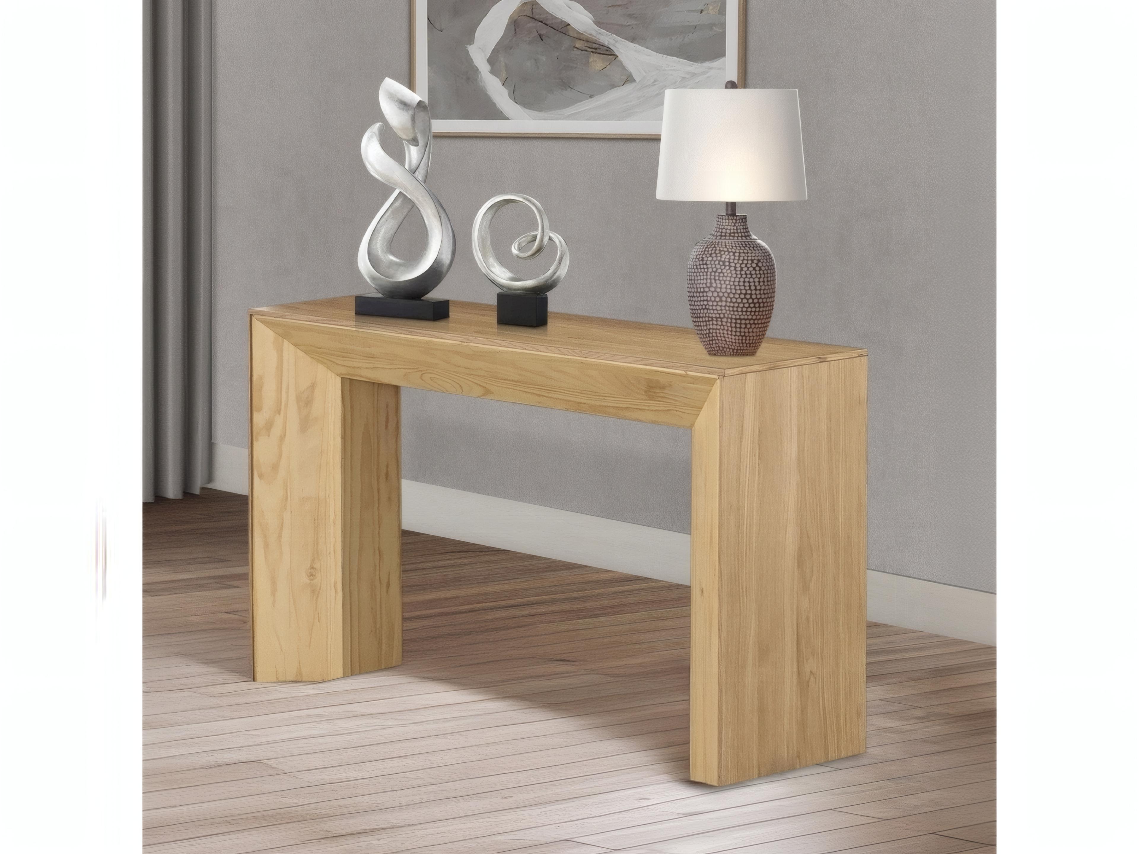 Acme Furniture Harold Rectangular Wood Natural Oak Console Table