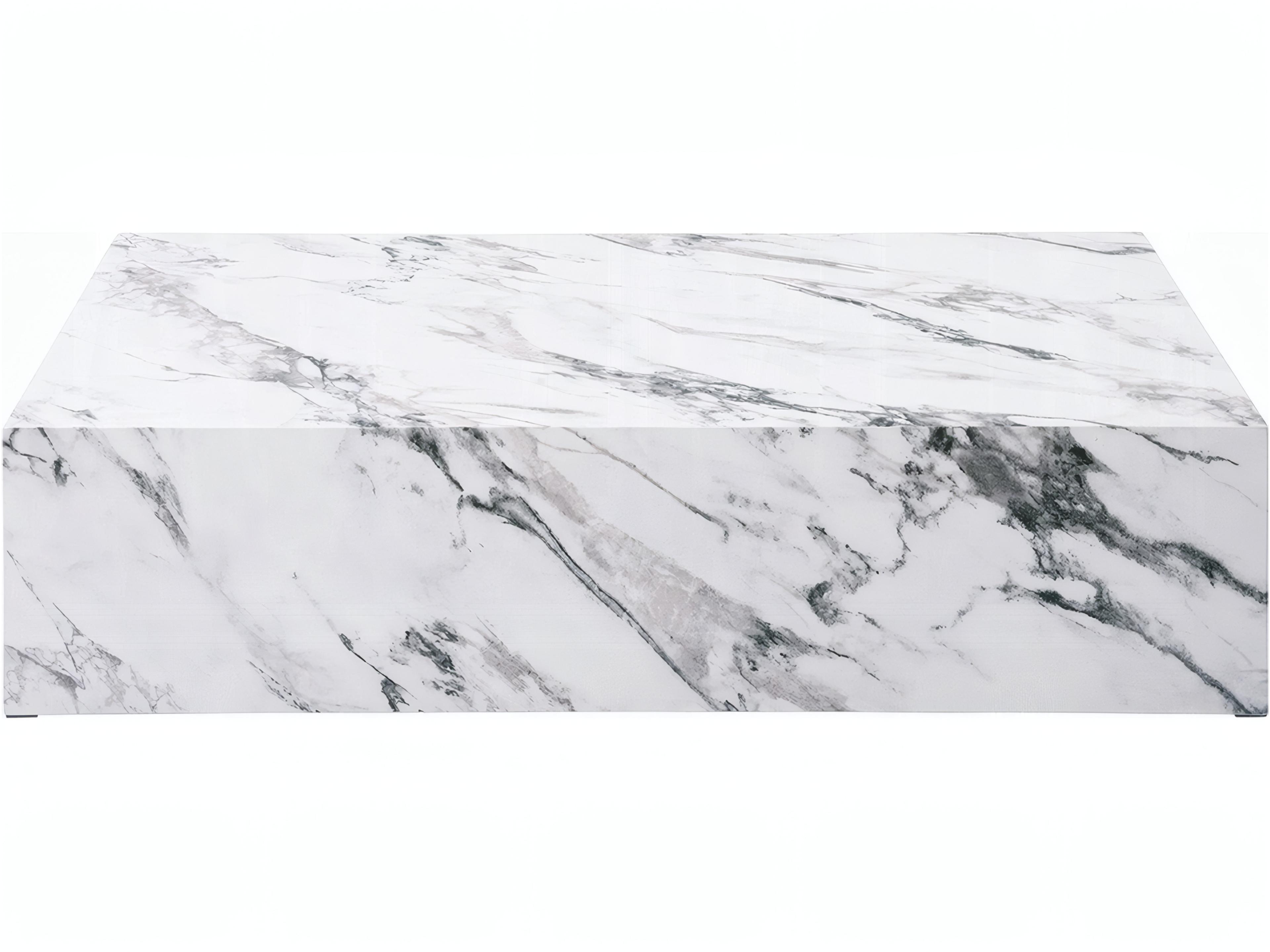 Acme Furniture Fritzy Rectangular Faux Stone Engineered Coffee Table