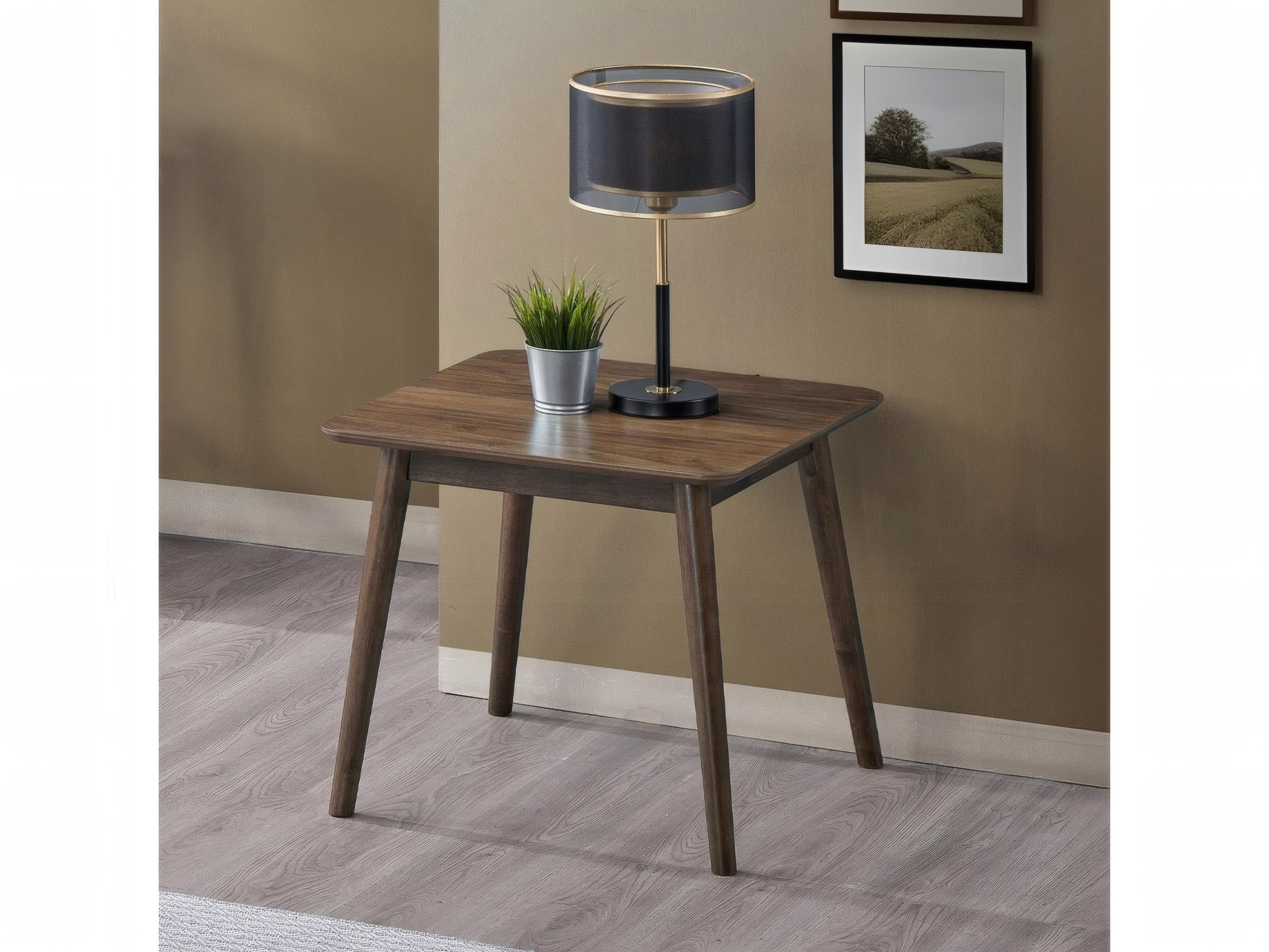Acme Furniture Lamonte Square Wood Walnut End Table