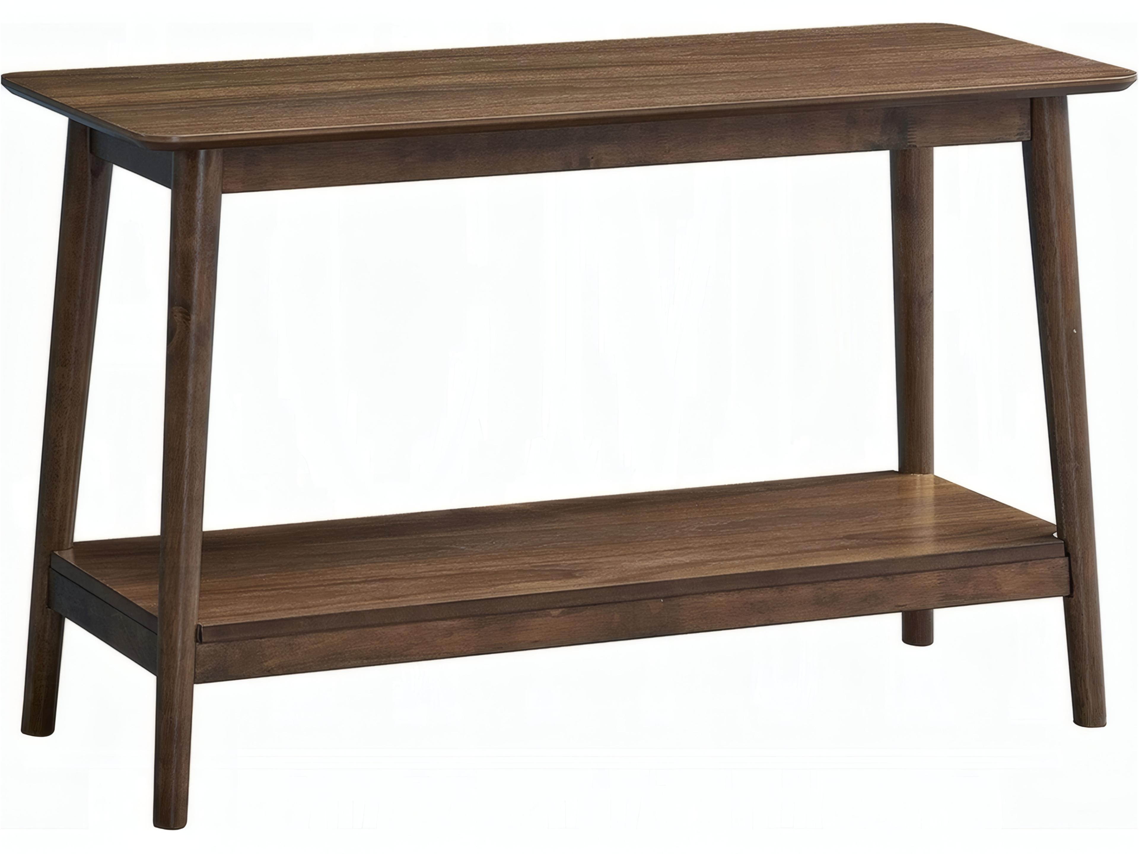 Lamonte Rectangular Wood Walnut Console Table