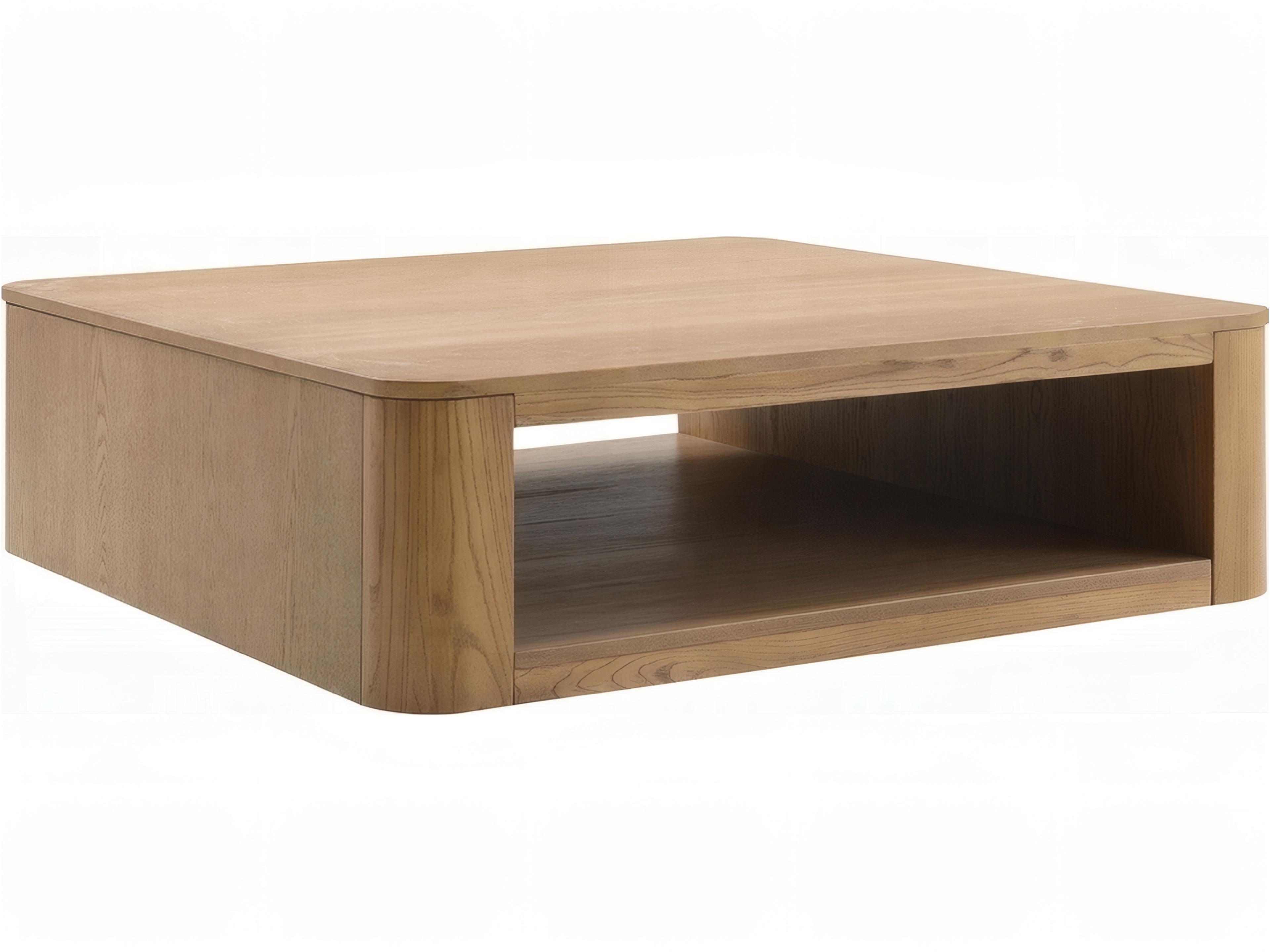 Zoey Square Wood Oak Coffee Table