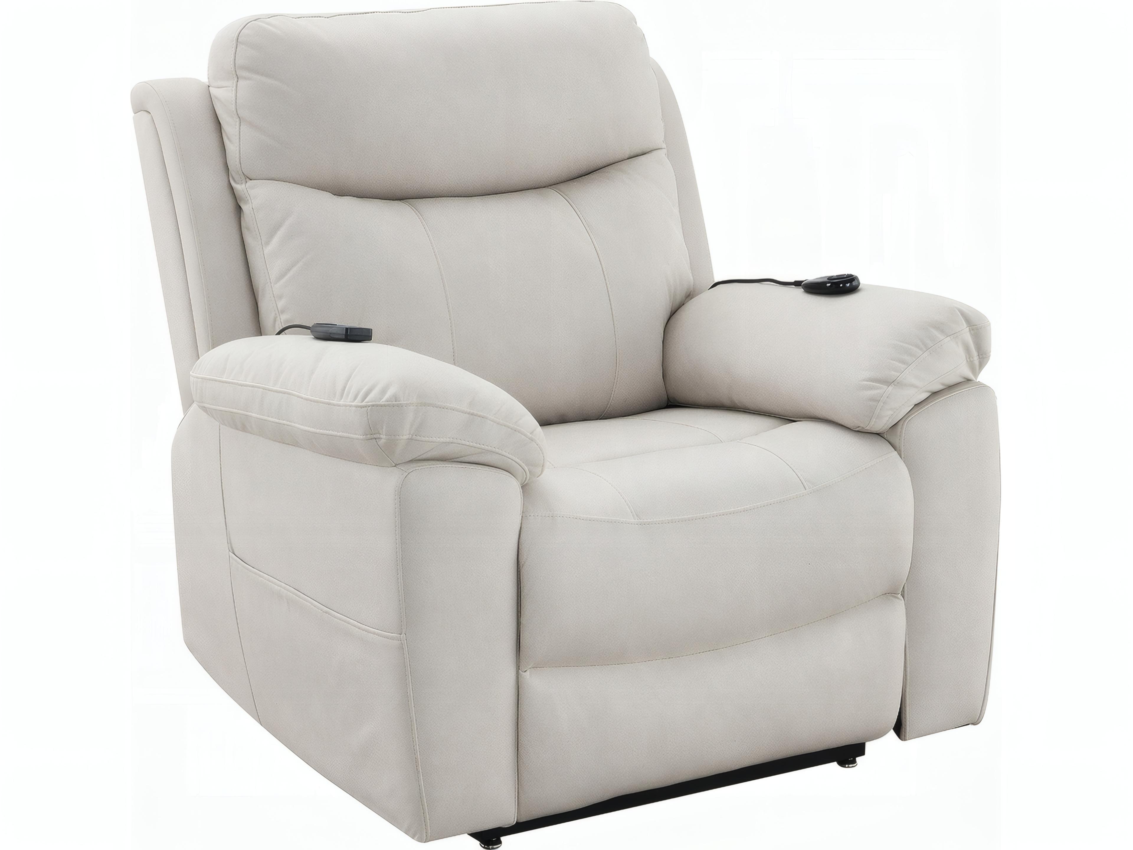Acme Furniture Chriki Beige Polished Microfiber Upholstered Recliner