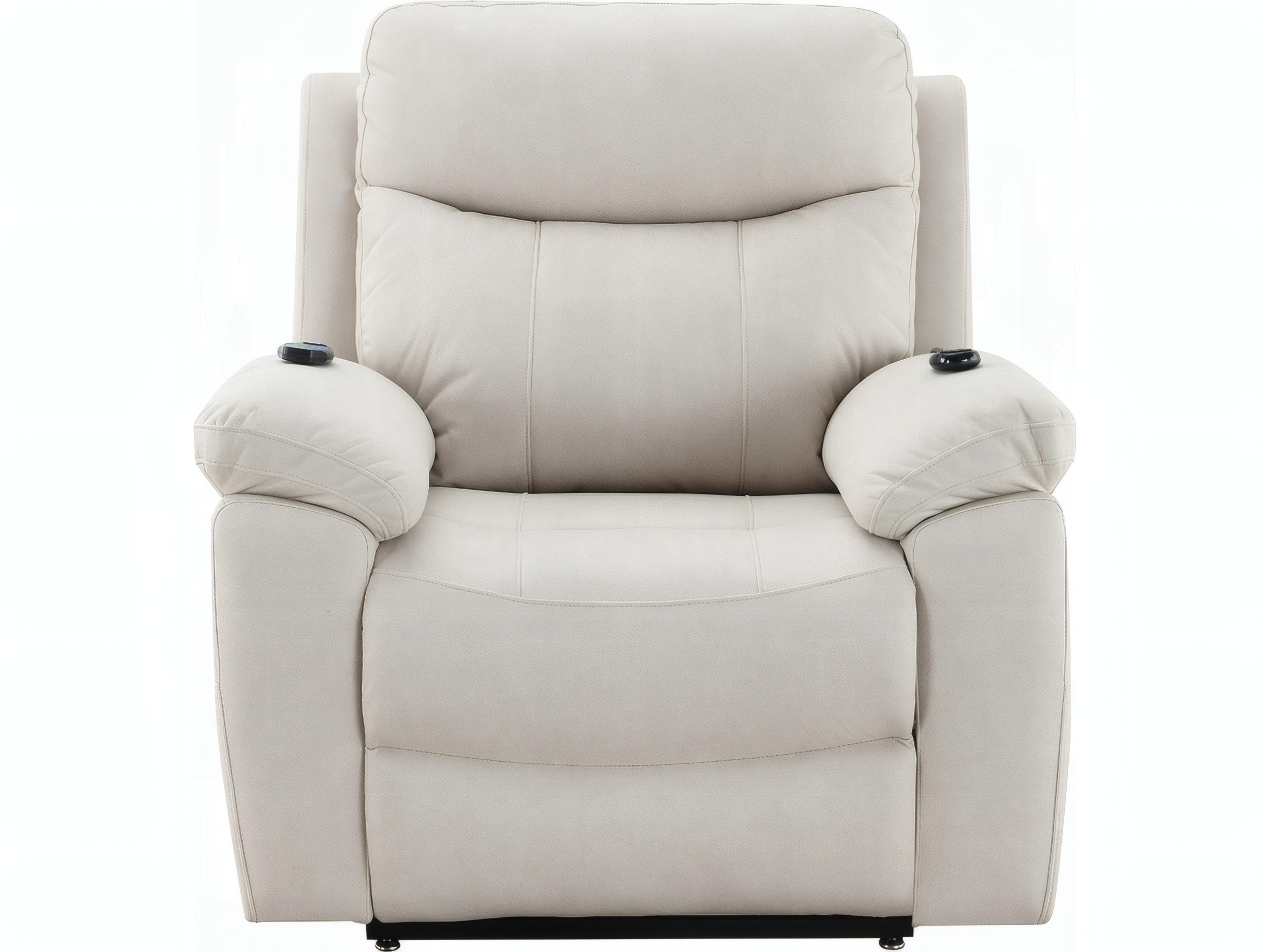 Acme Furniture Chriki Beige Polished Microfiber Upholstered Recliner