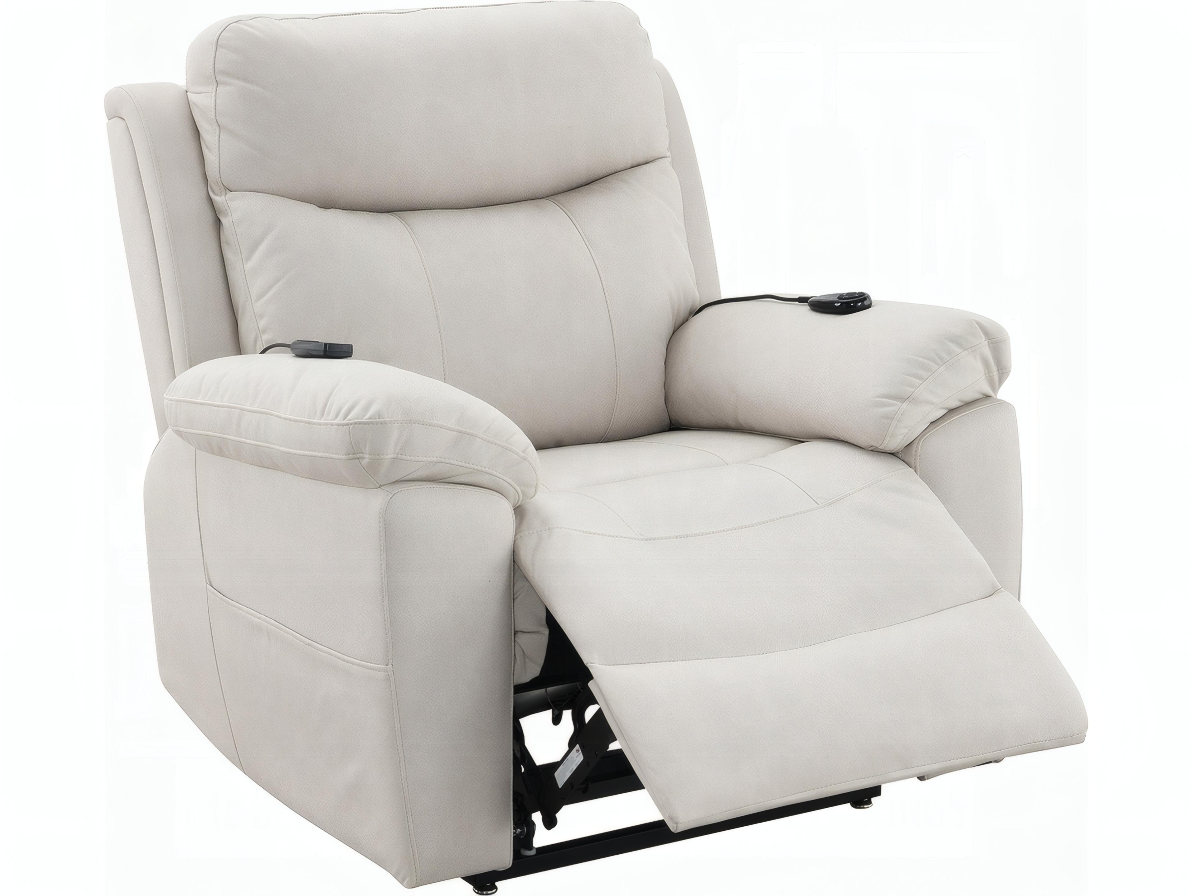 Acme Furniture Chriki Beige Polished Microfiber Upholstered Recliner