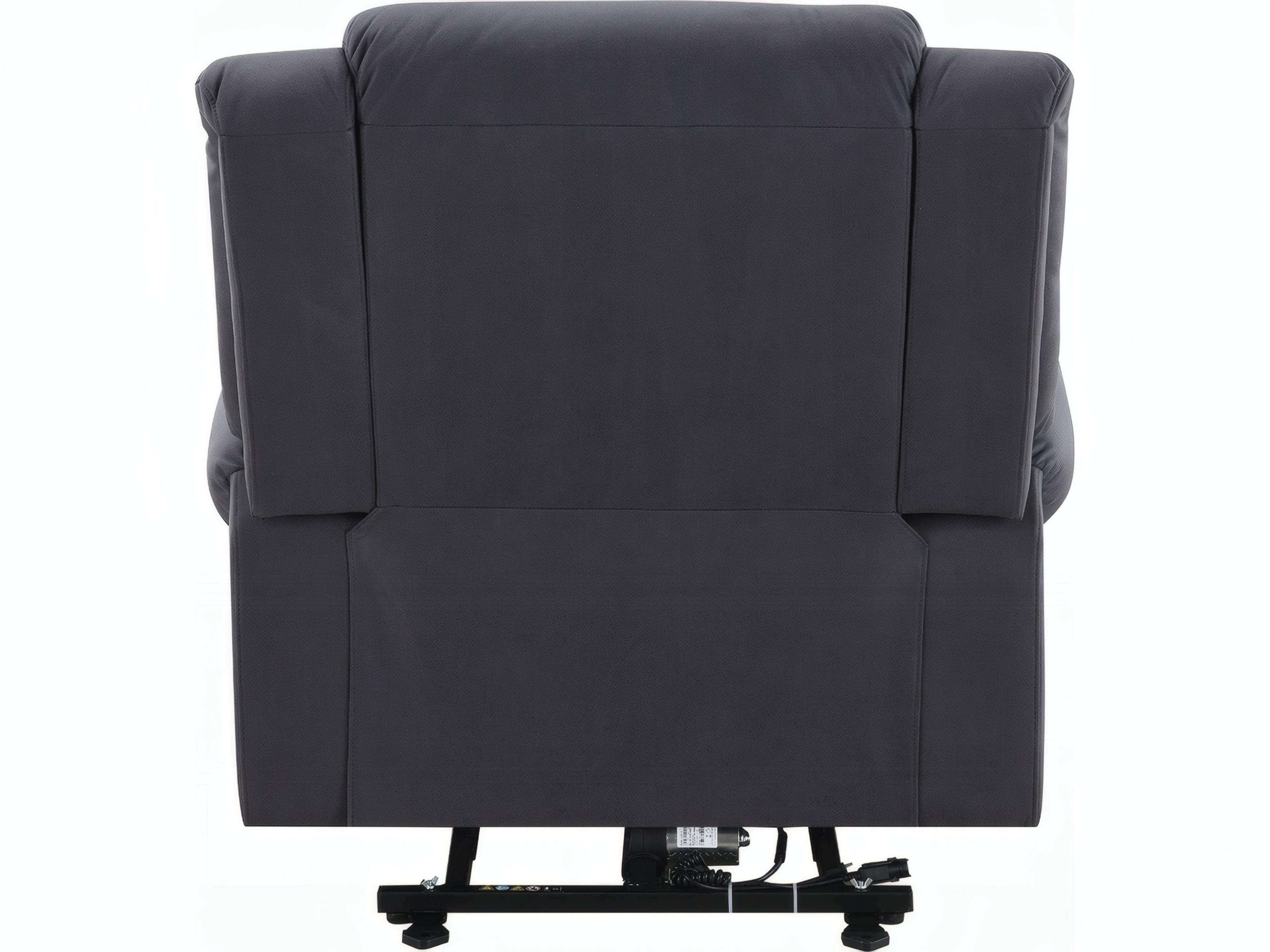 Acme Furniture Dark Blue Polished Microfiber Upholstered Recliner