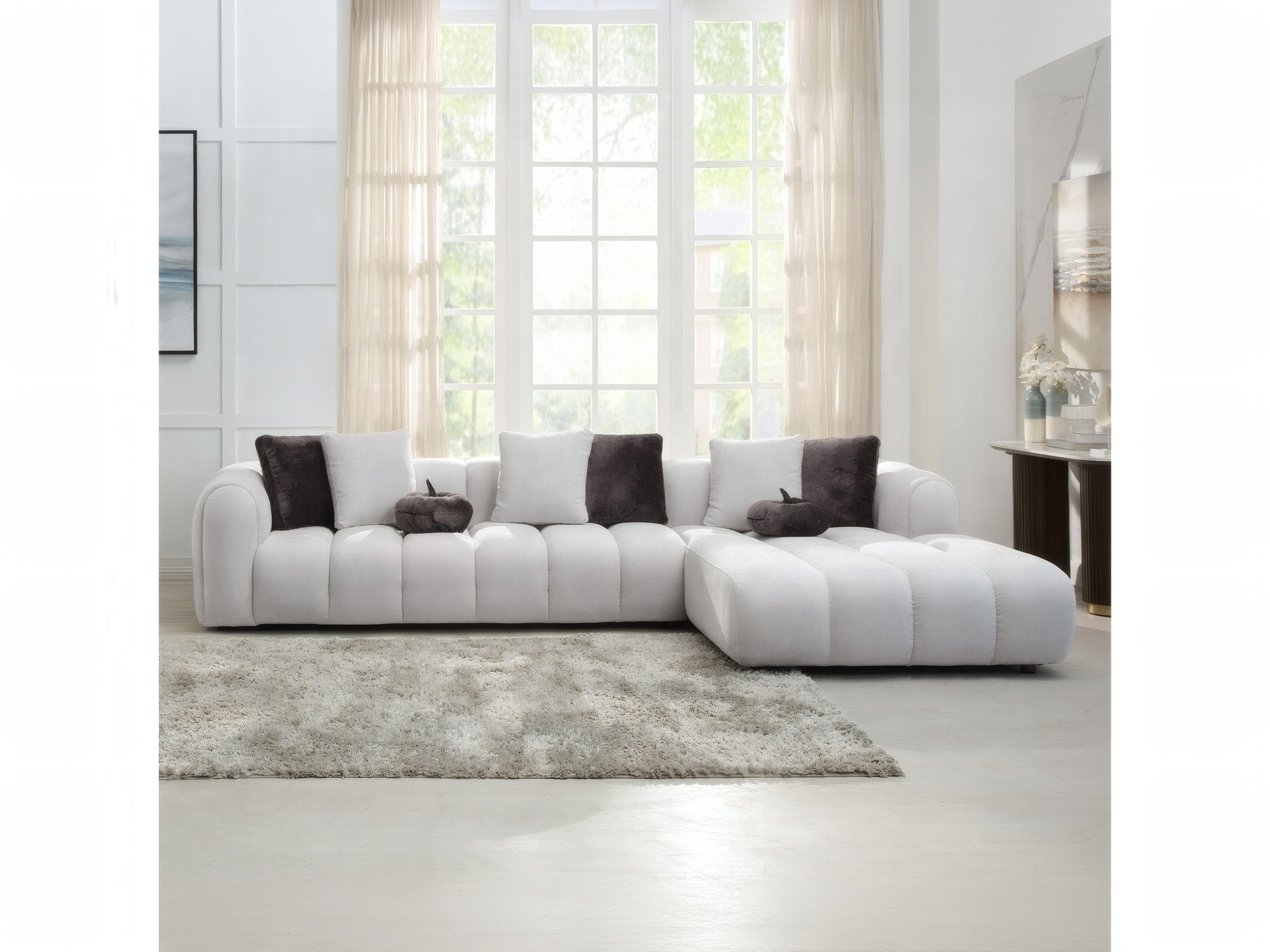 Acme Furniture Manilla Upholstered Sectional Sofa