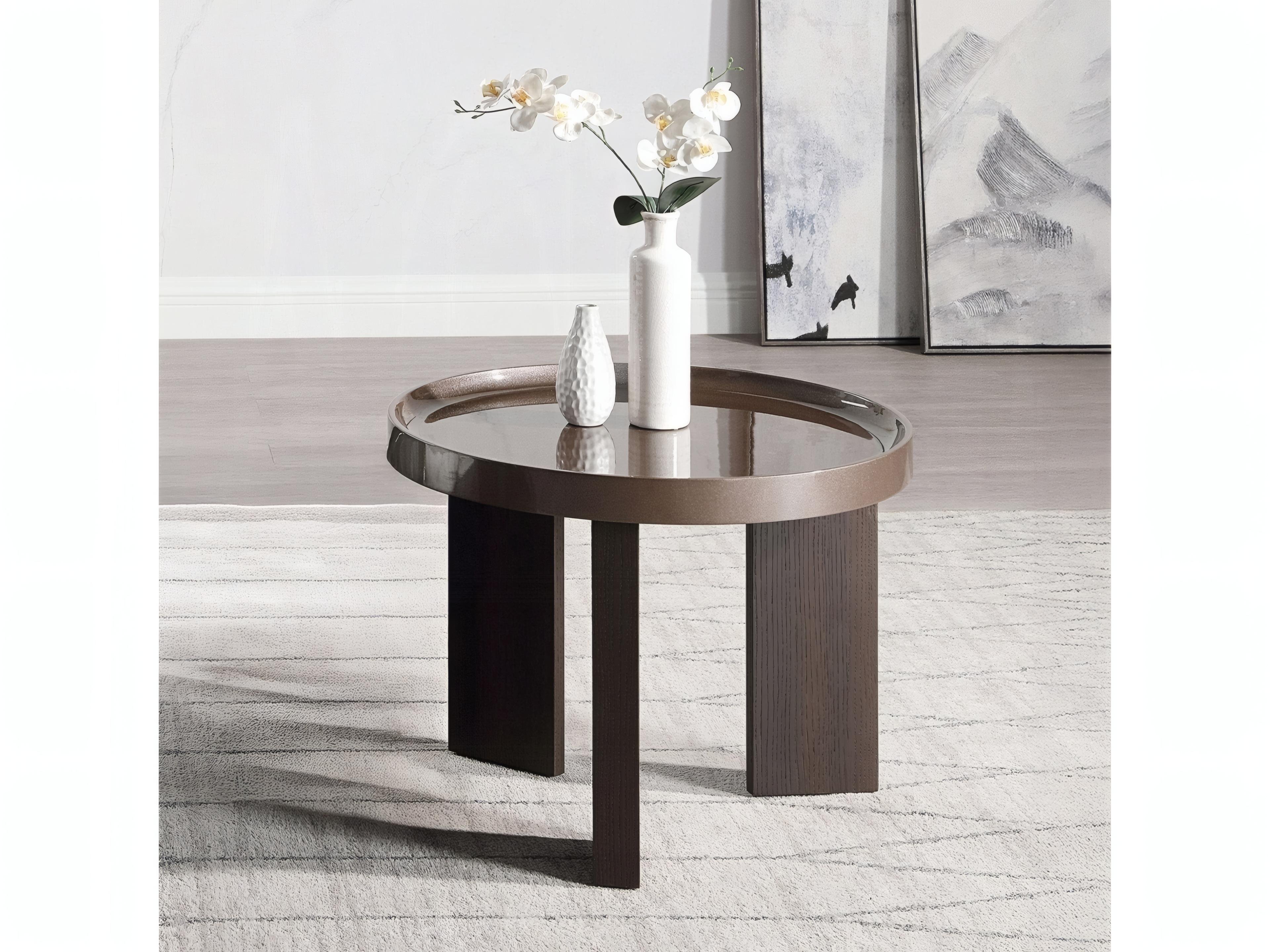 Acme Furniture Lakita Round Wood End Table