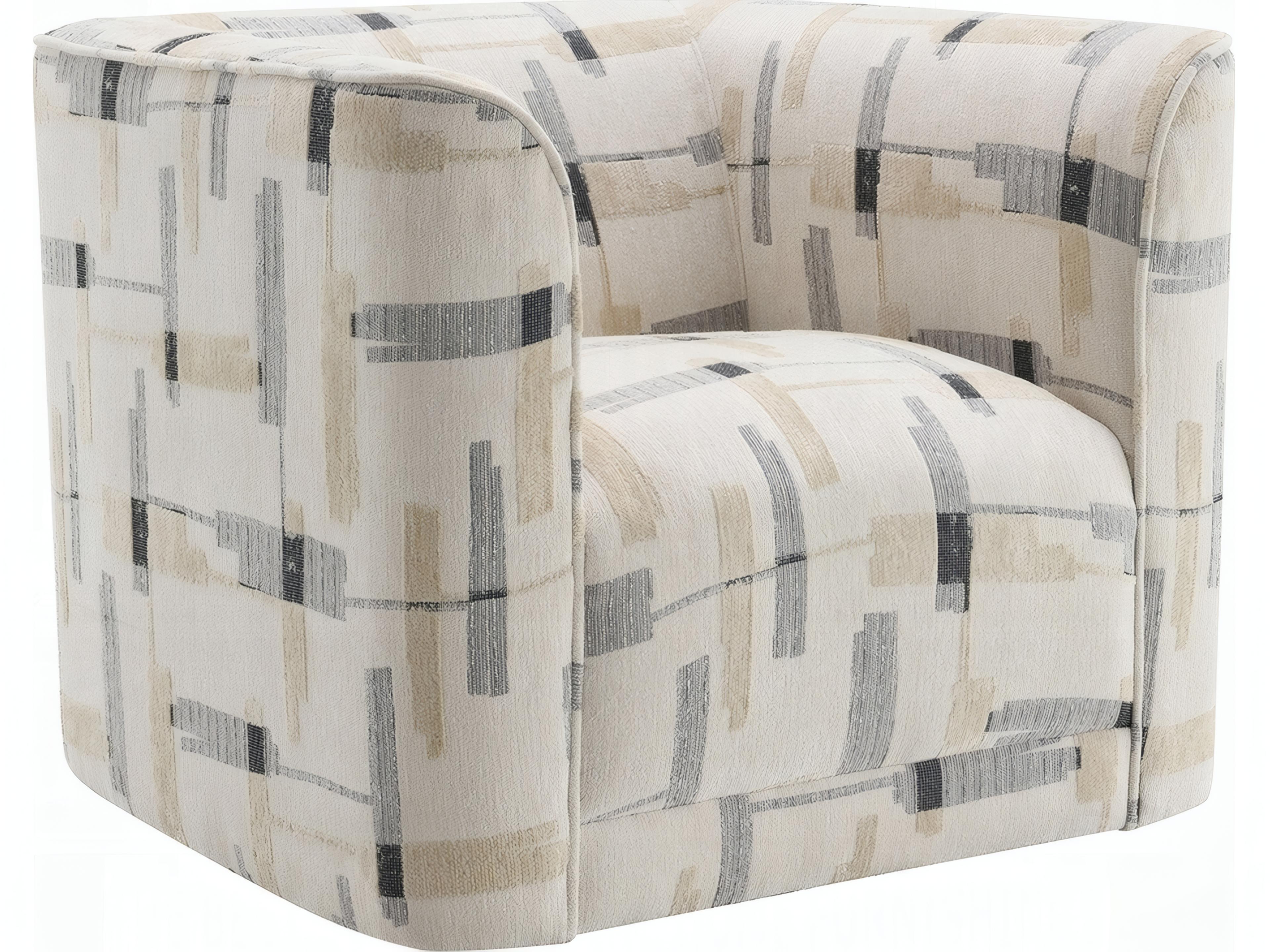 Darya Swivel Beige Accent Chair