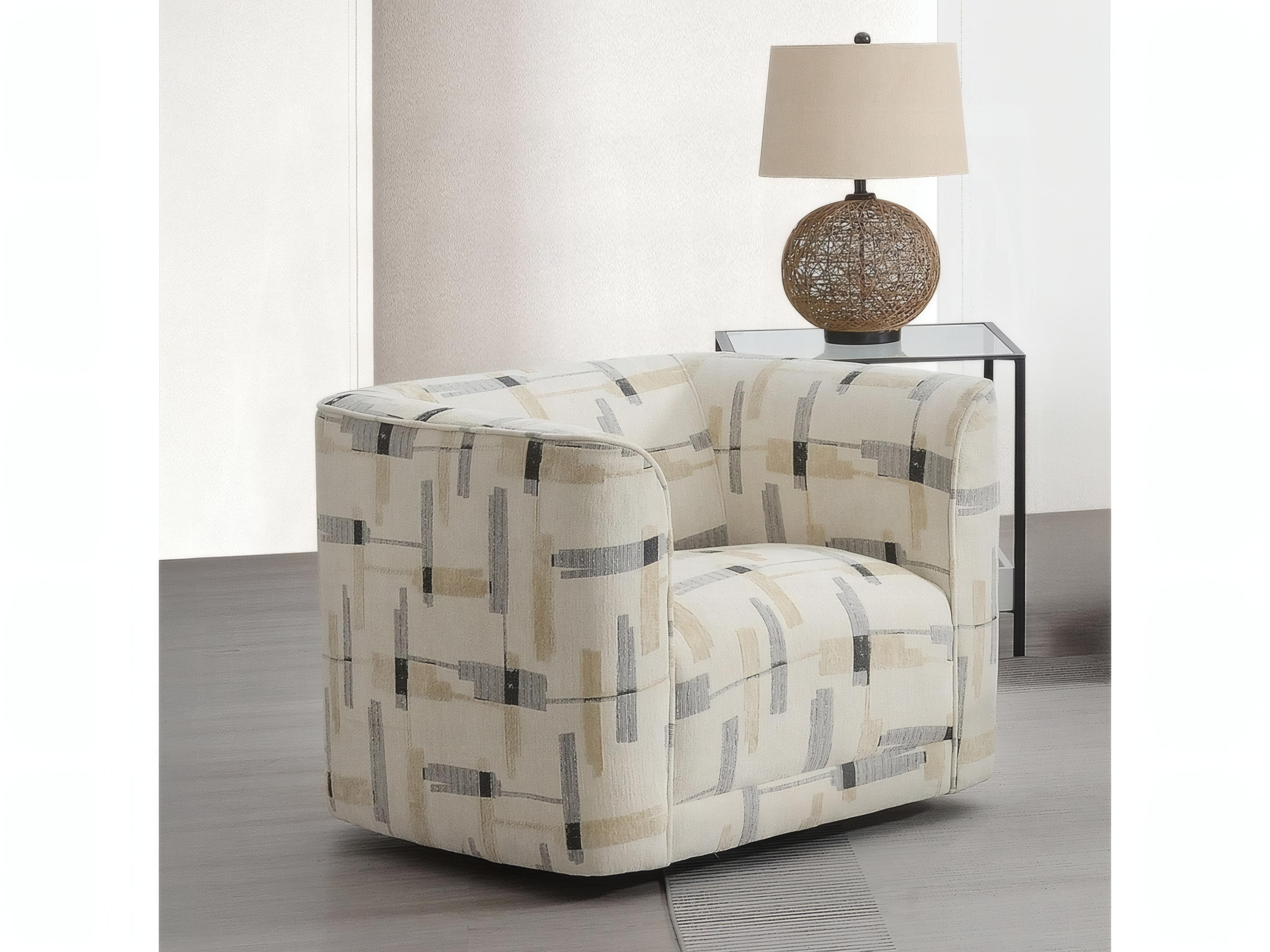 Acme Furniture Darya Swivel Beige Accent Chair