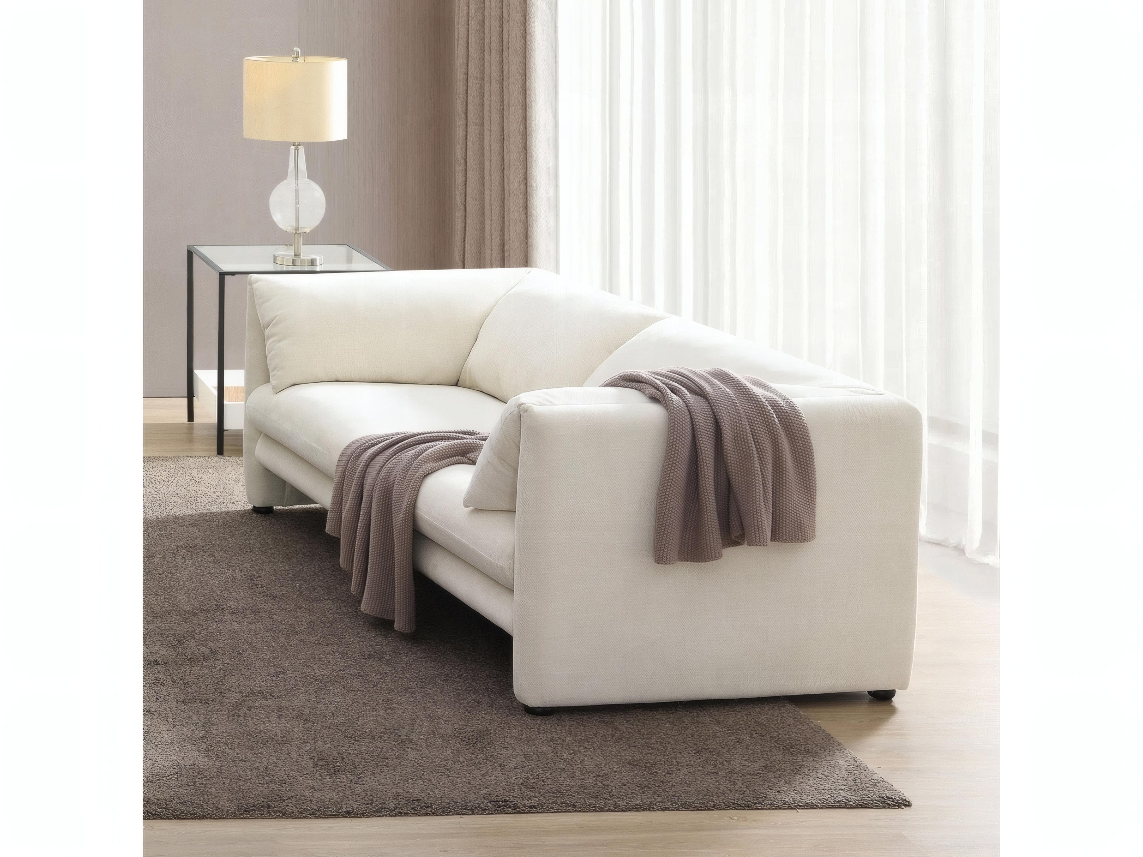 Acme Furniture Jaeda Beige Linen Upholstered Loveseat