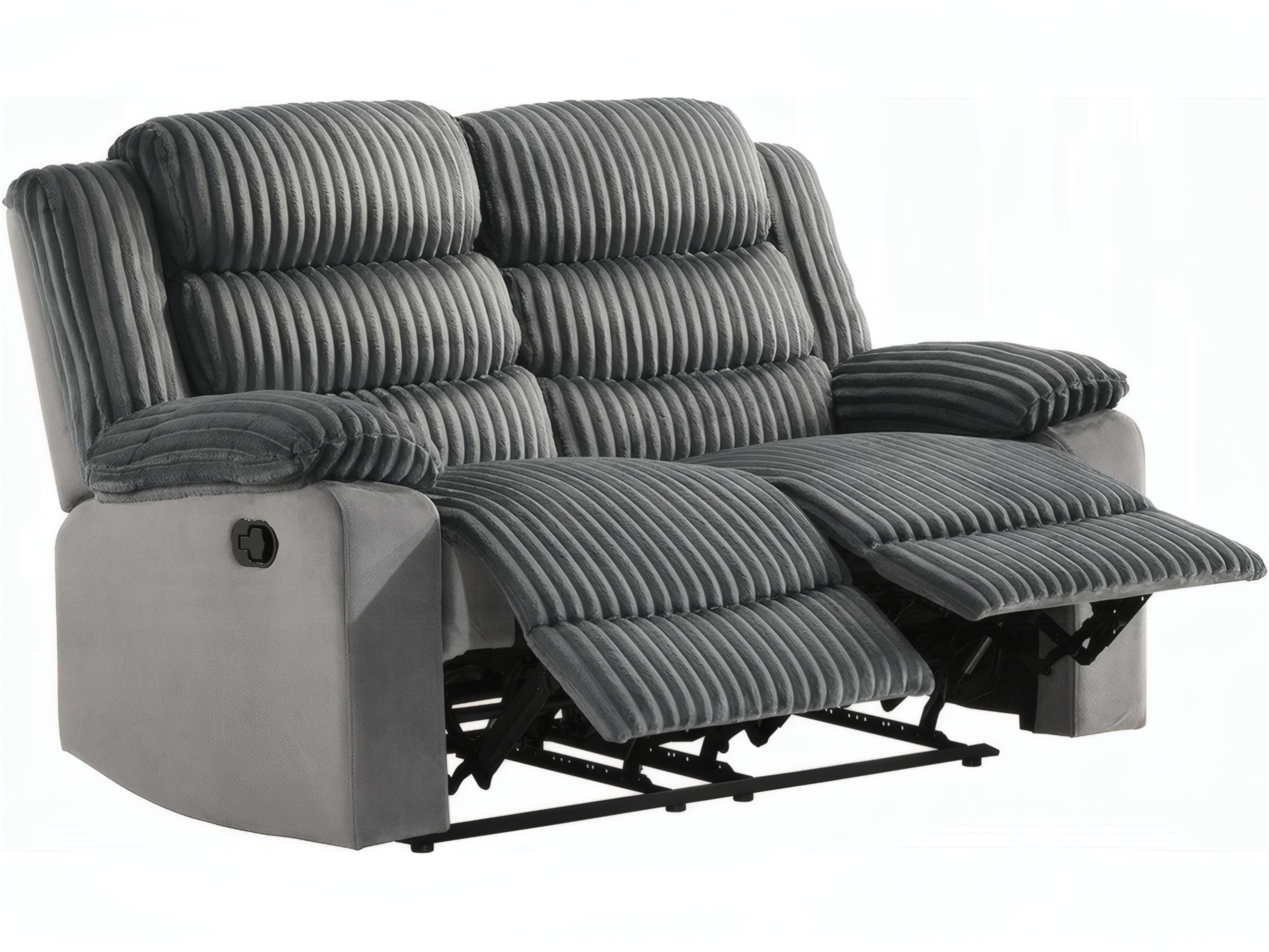 Lesley Gray Corduroy Velvet Upholstered Loveseat