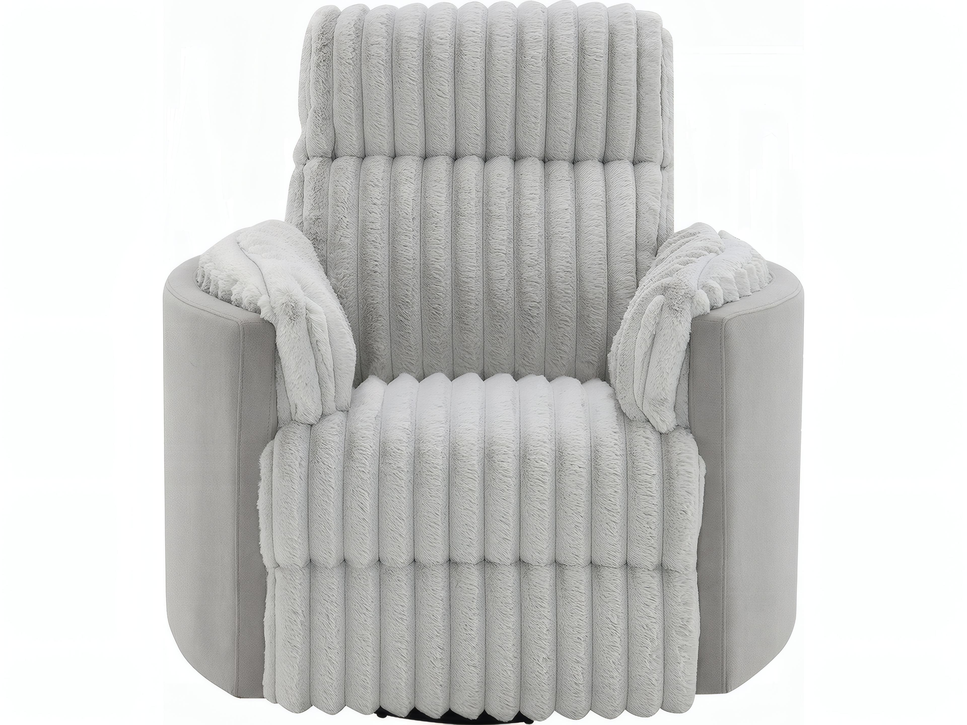 Acme Furniture Emee Gray Corduroy Upholstered Recliner