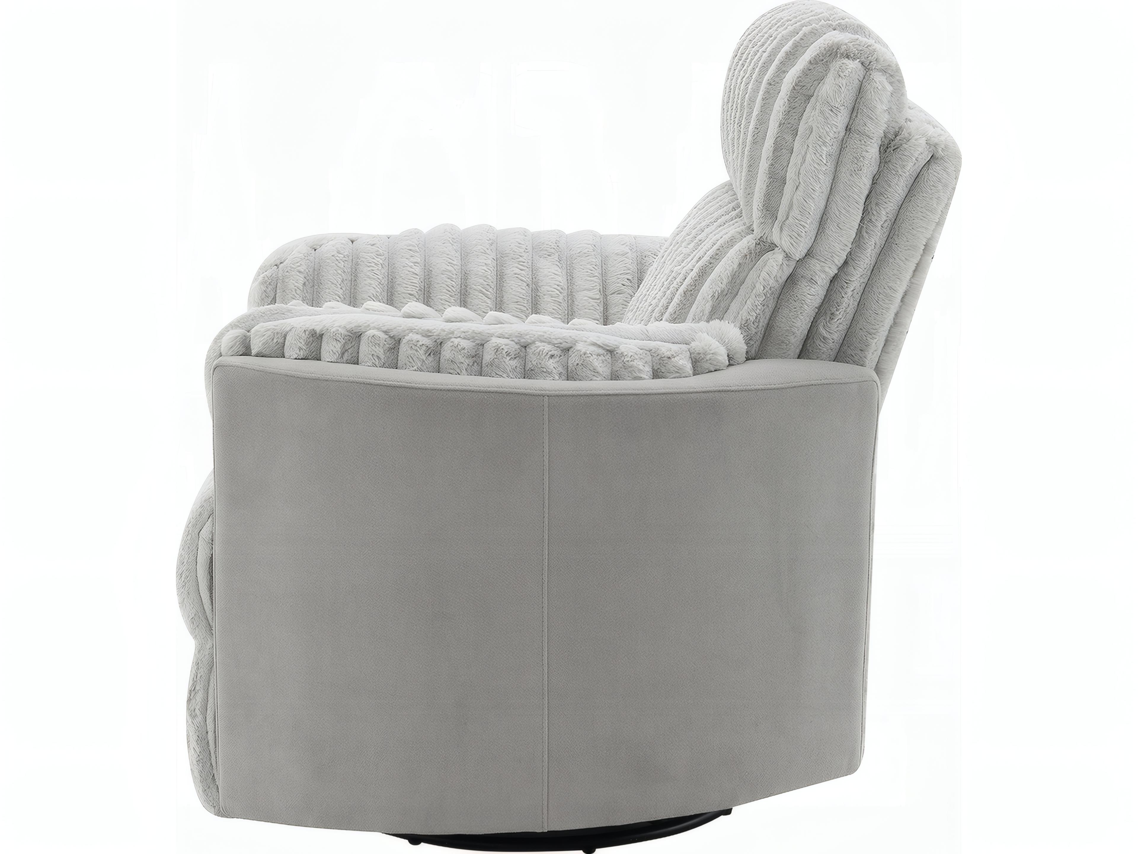 Acme Furniture Emee Gray Corduroy Upholstered Recliner