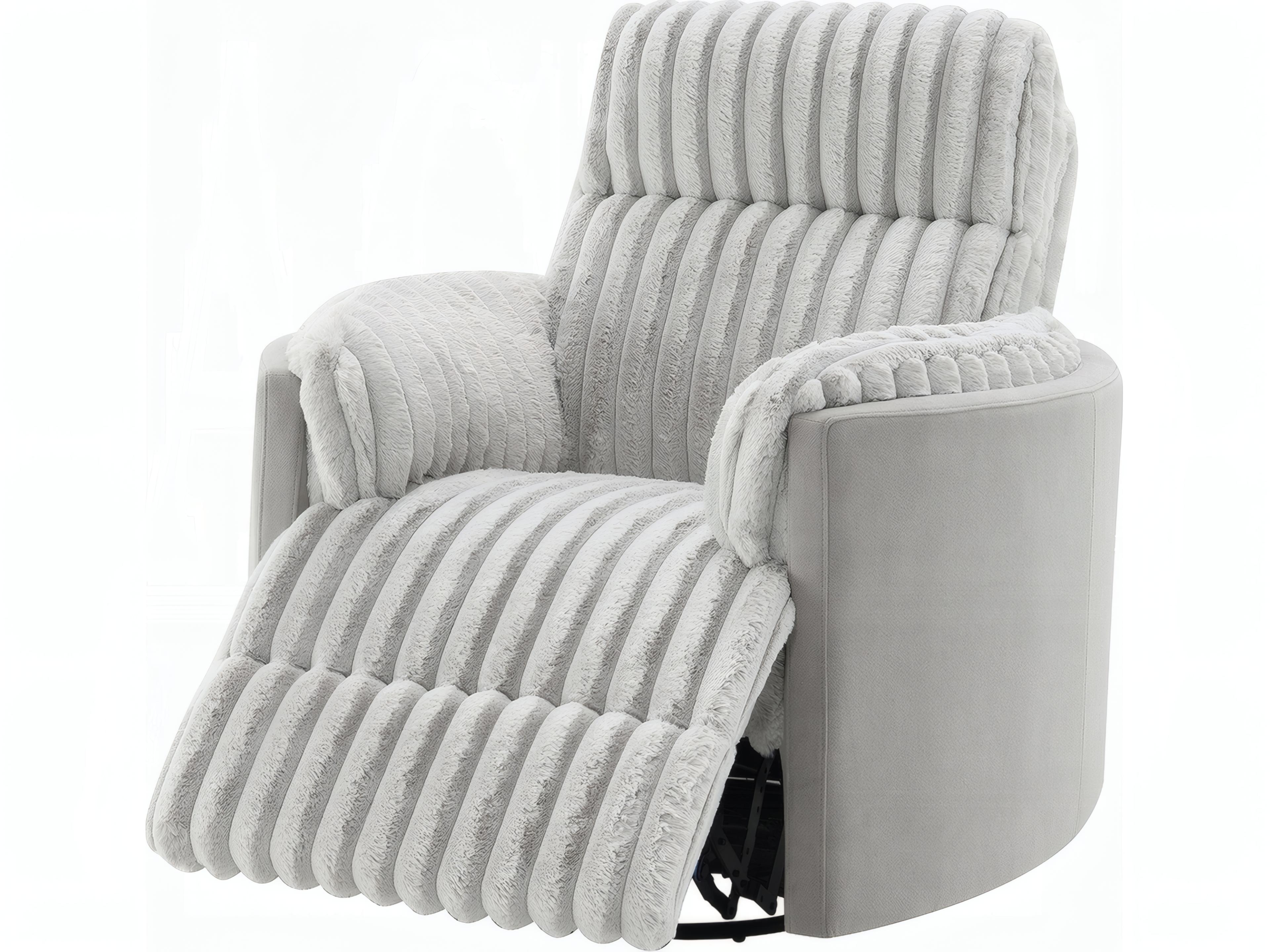 Acme Furniture Emee Gray Corduroy Upholstered Recliner