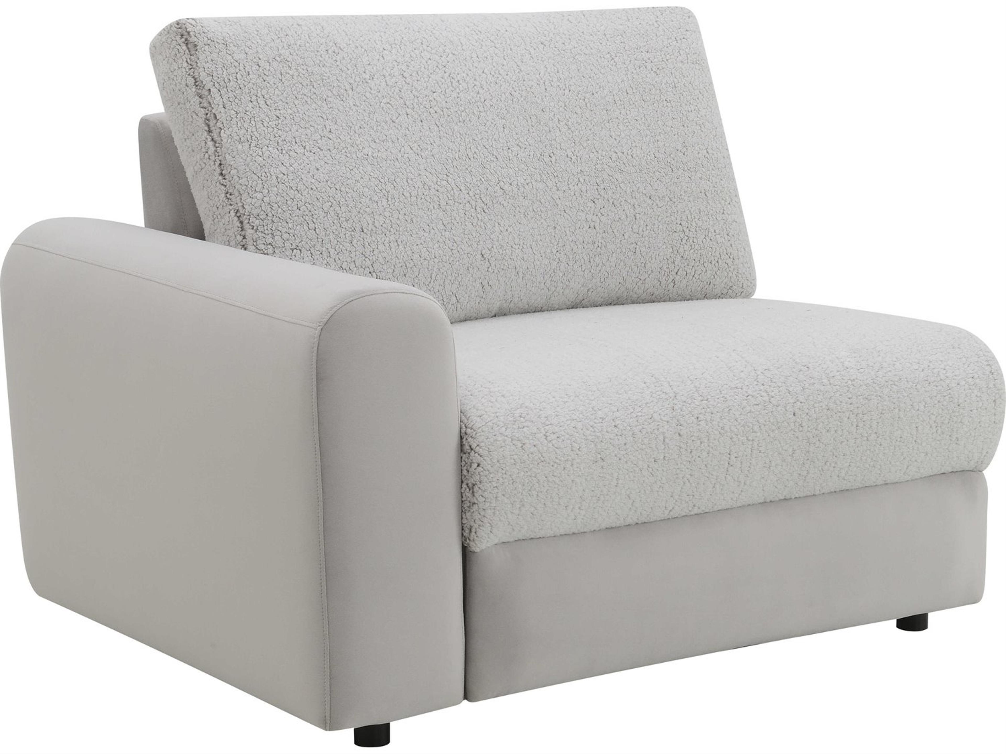 Tarrance Gray Sherpa Velvet Upholstered Recliner
