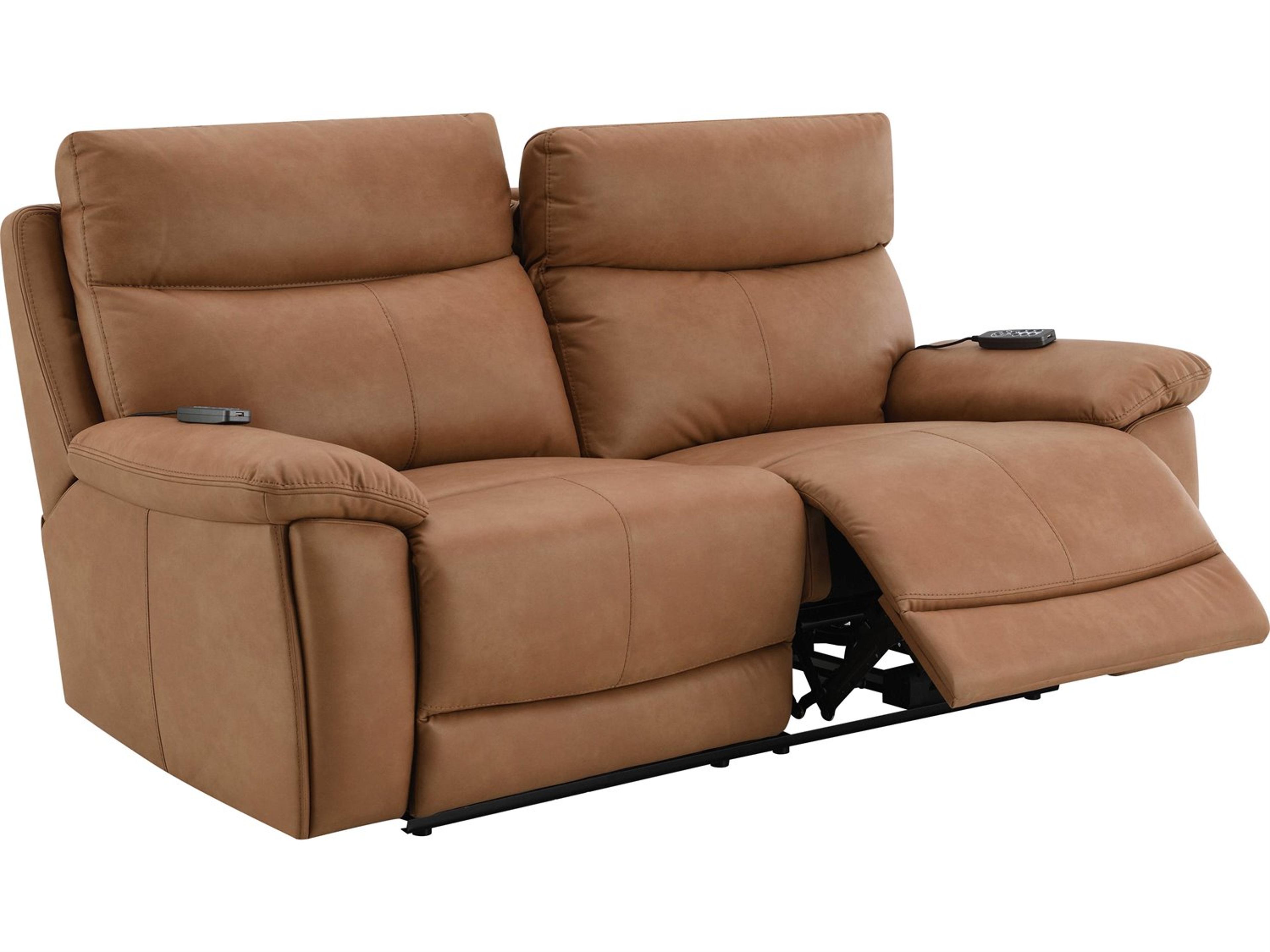 Chavis Brown Leather Aire Sofa