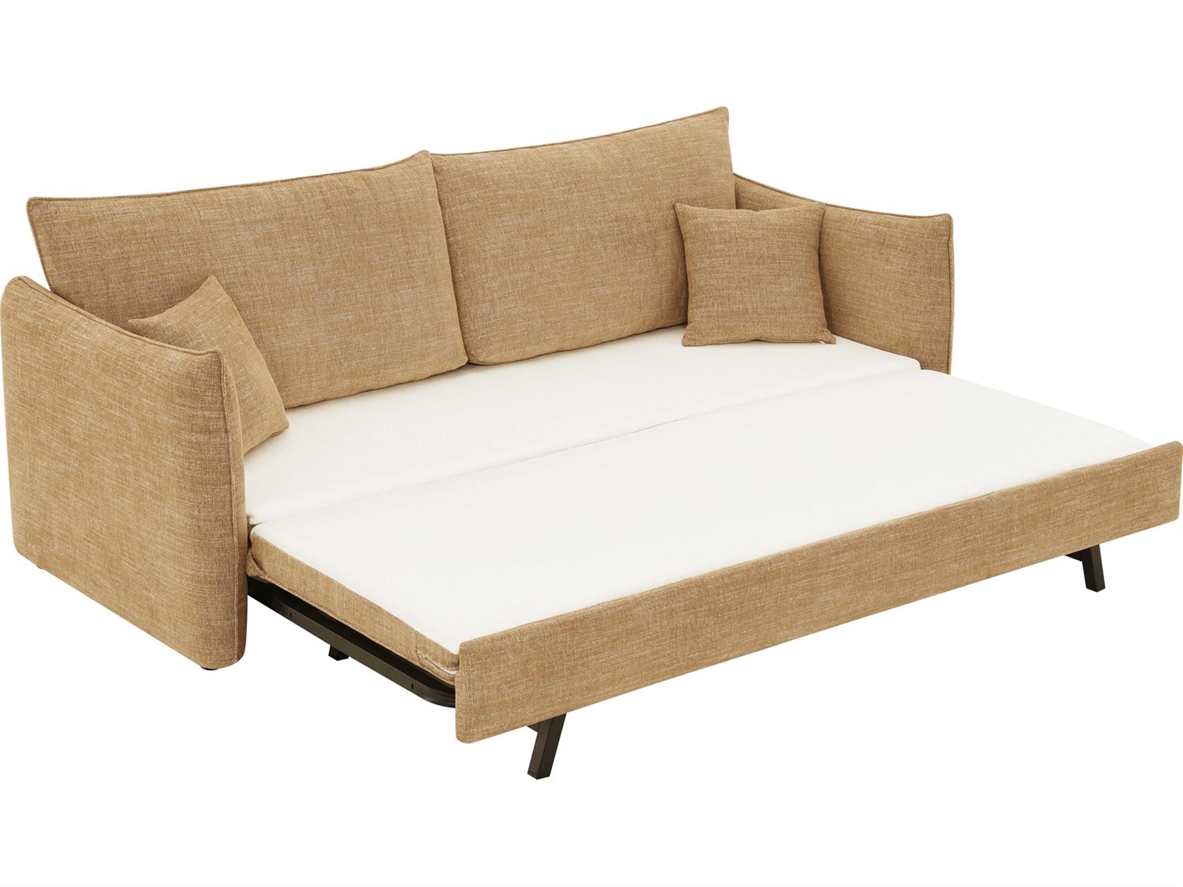 Acme Furniture Cadie Mocha Chenille Beige Upholstered Sofa