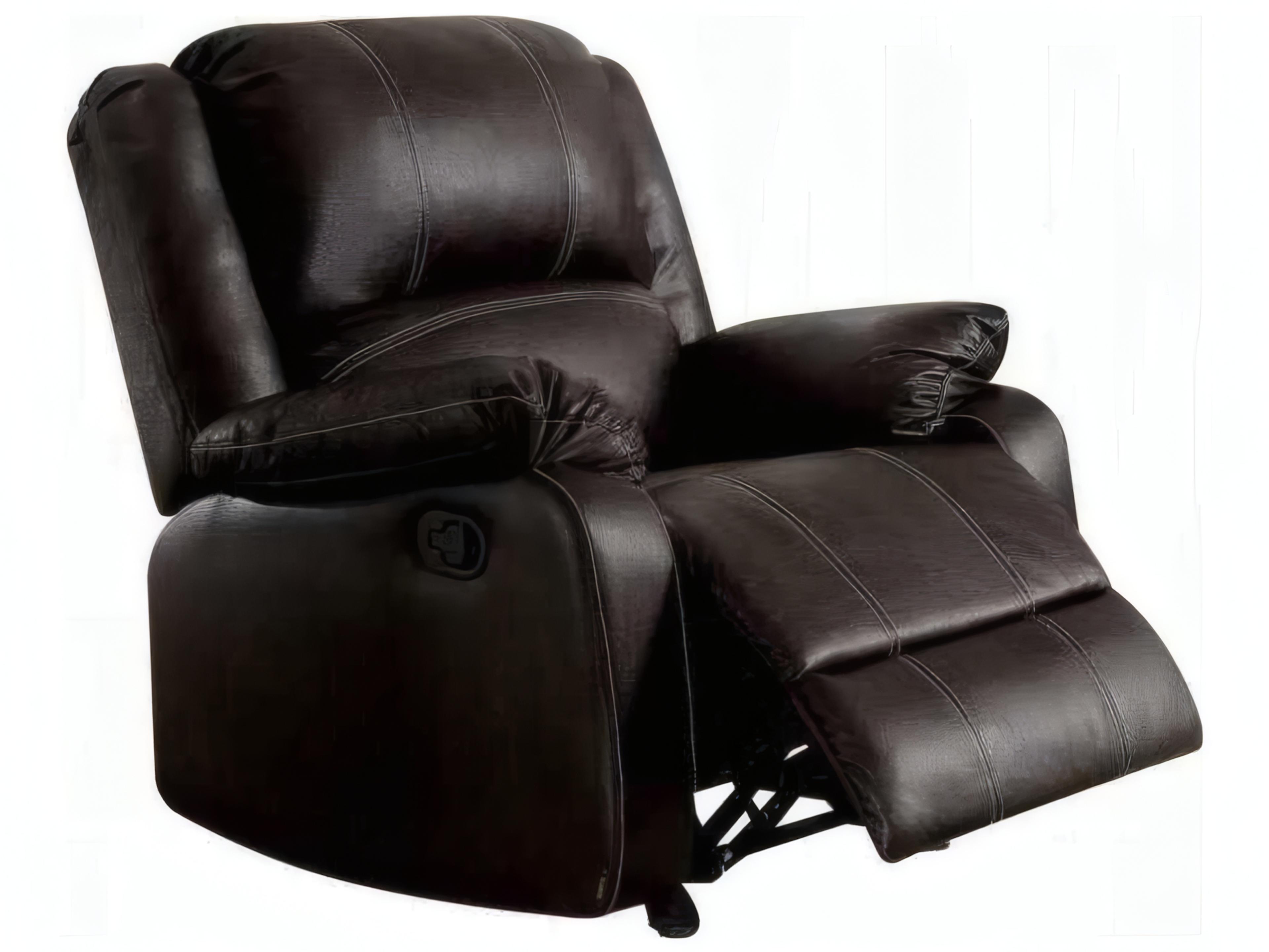 Zuriel Brown Synthetic Leather Faux Recliner