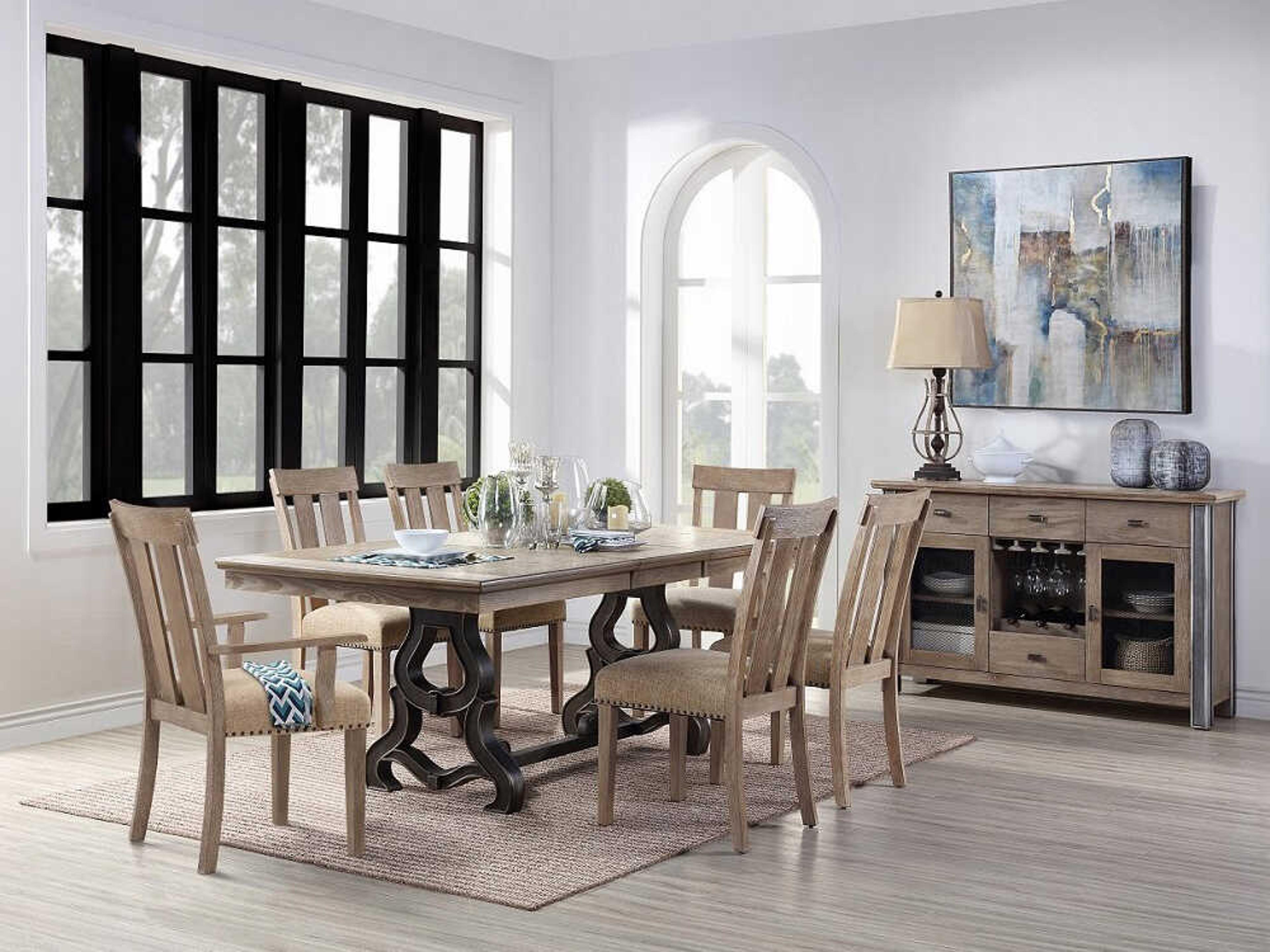 Nathaniel Oak Wood Dining Room Set