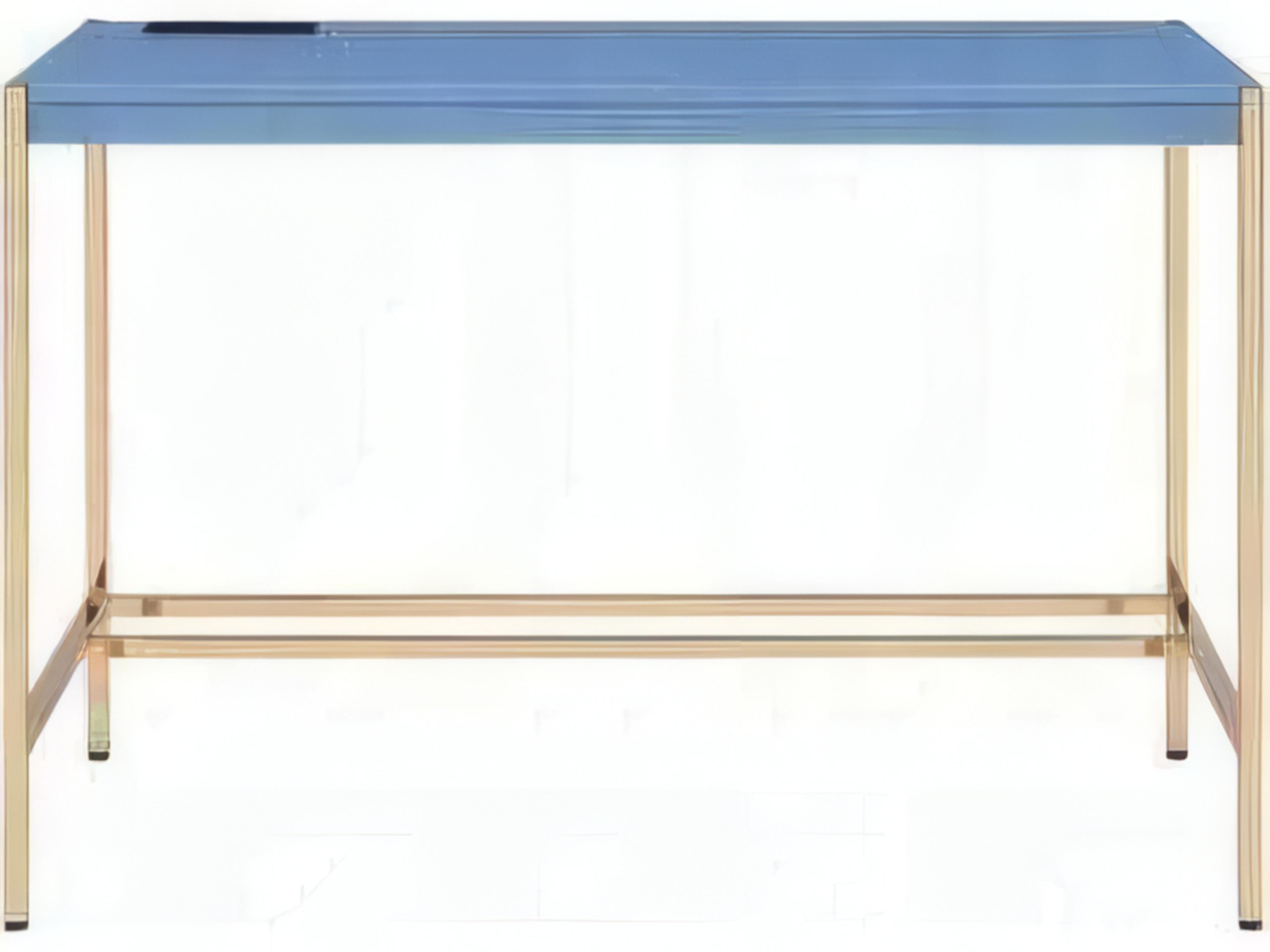 Acme Furniture Midriaks Navy Blue Gold Writing Desk