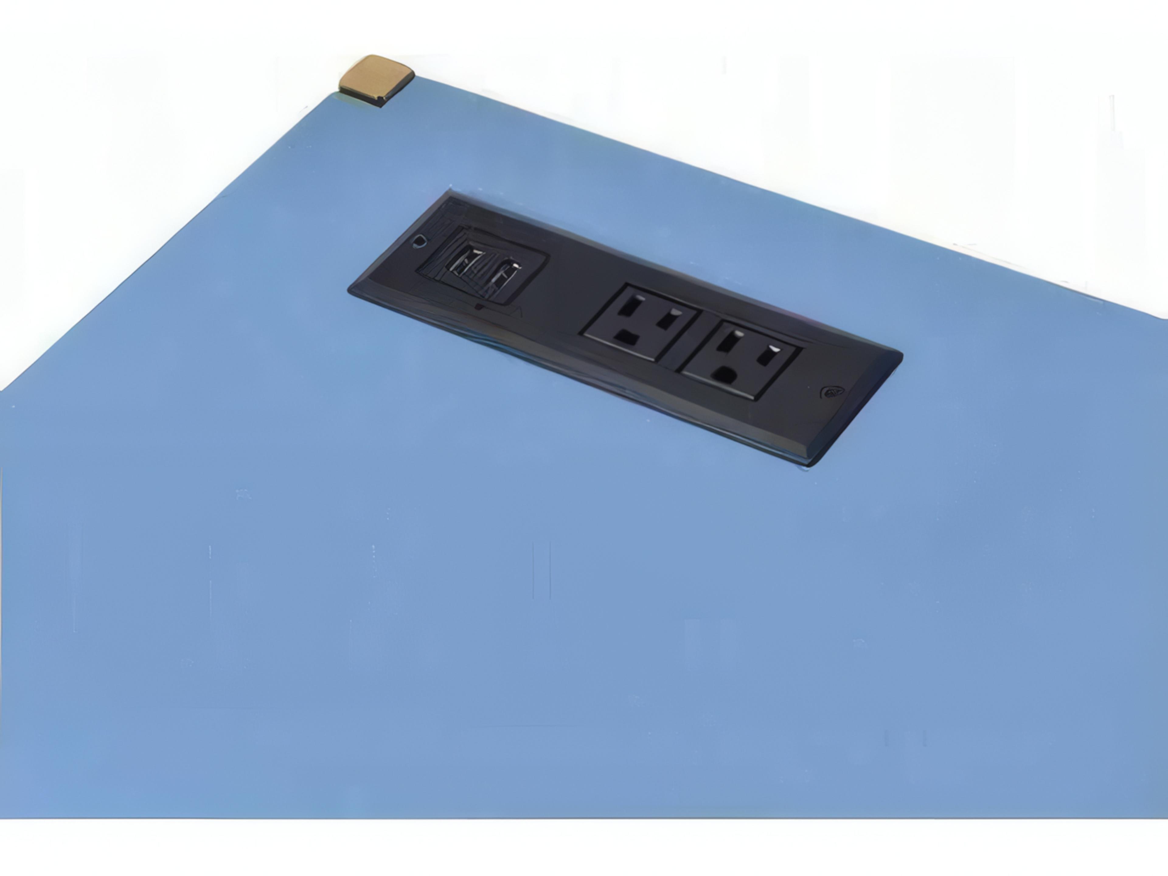 Acme Furniture Midriaks Navy Blue Gold Writing Desk