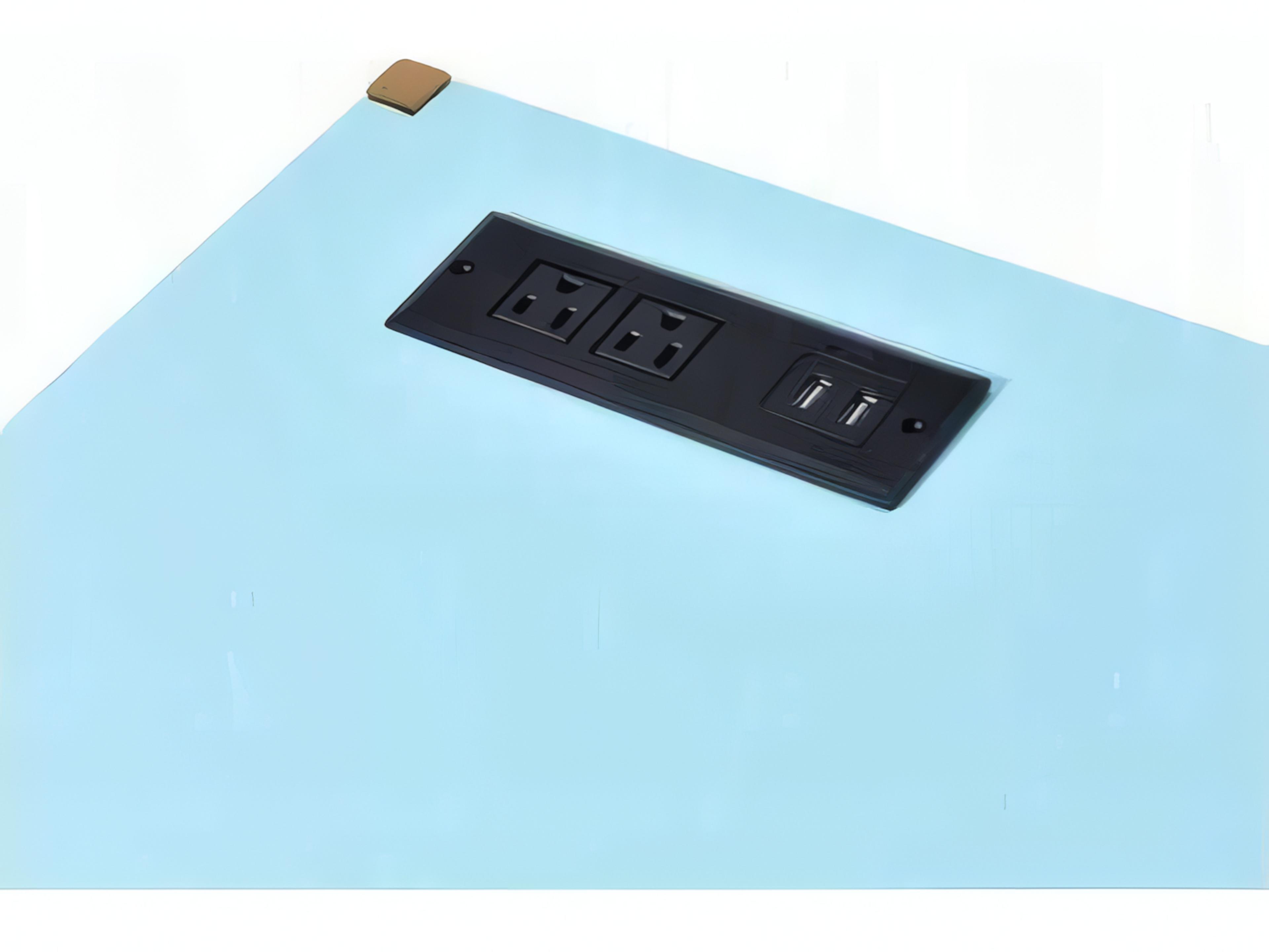 Acme Furniture Midriaks Baby Blue Gold Writing Desk