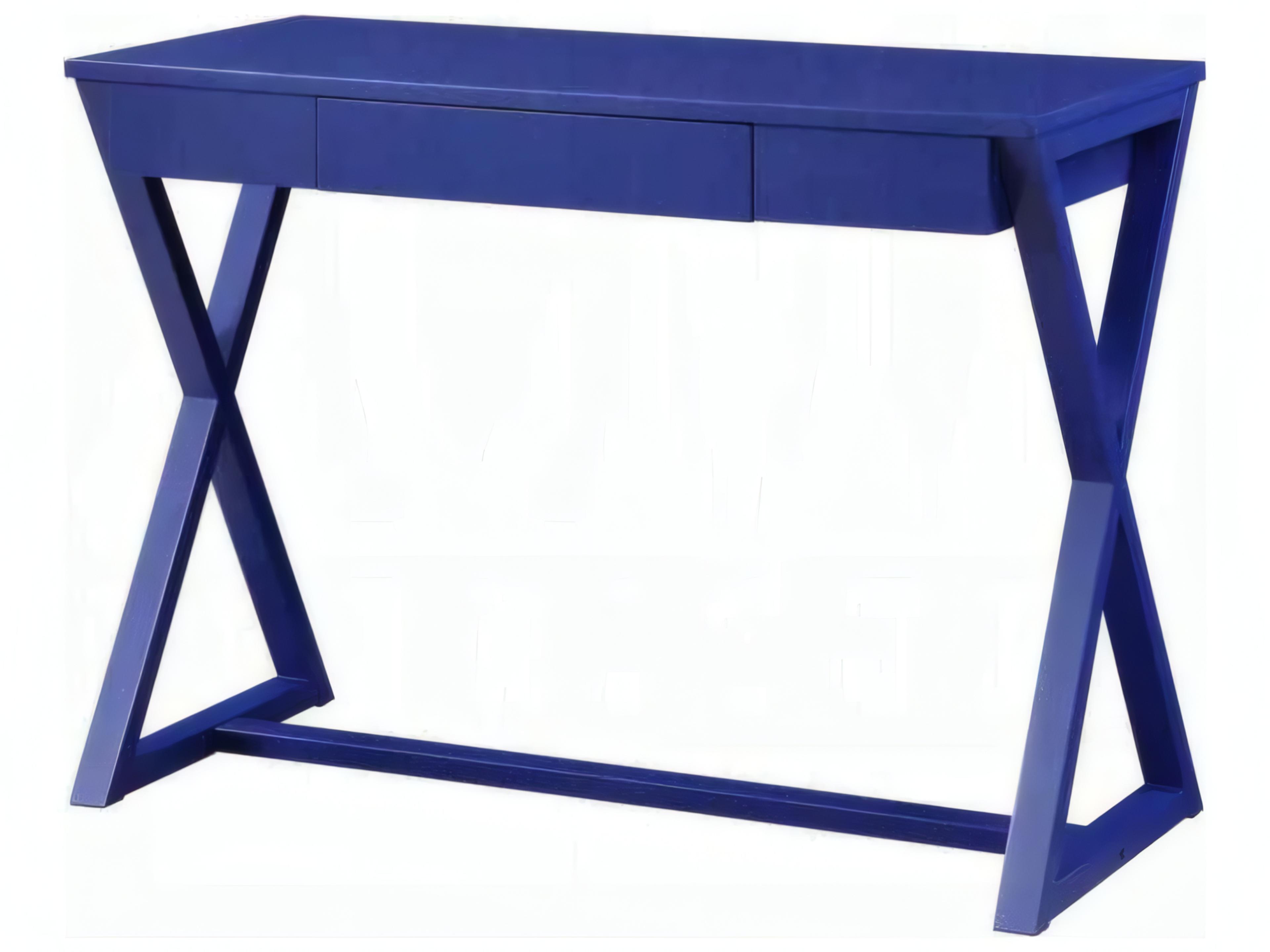 Nalo Twilight Blue Poplar Wood Writing Desk