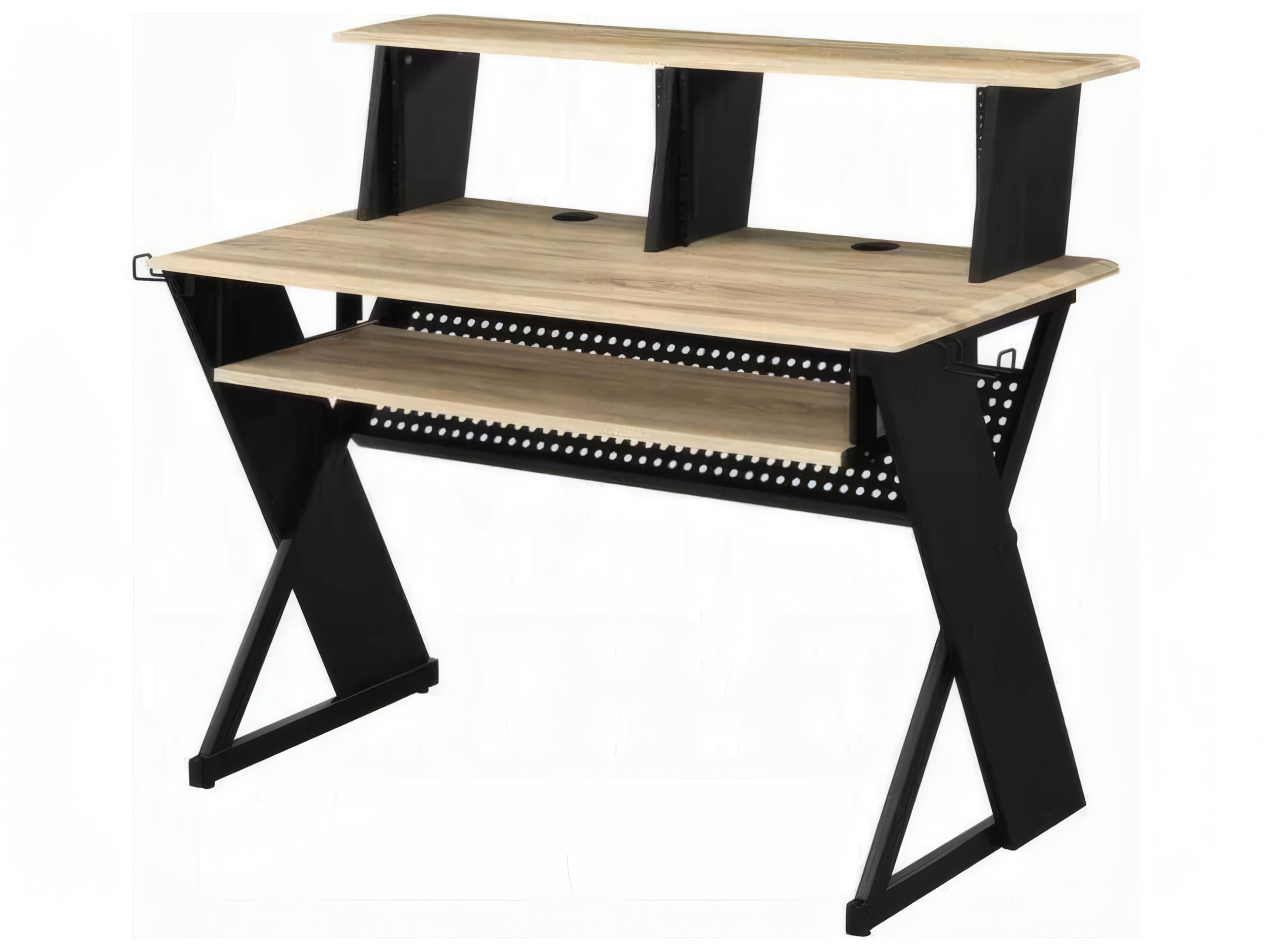 Acme Furniture Humanity Natural Black Computer Desk