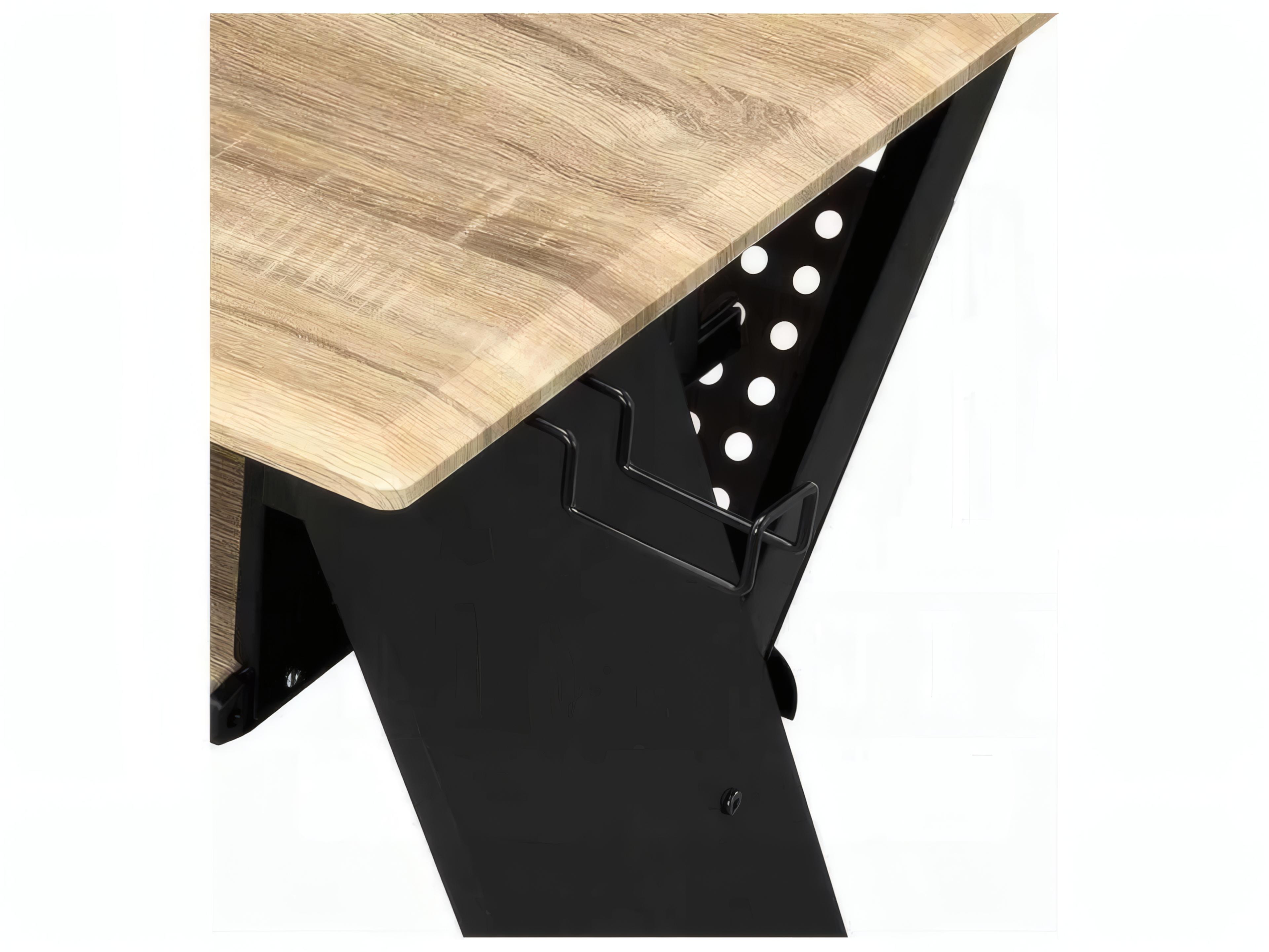 Acme Furniture Humanity Natural Black Computer Desk