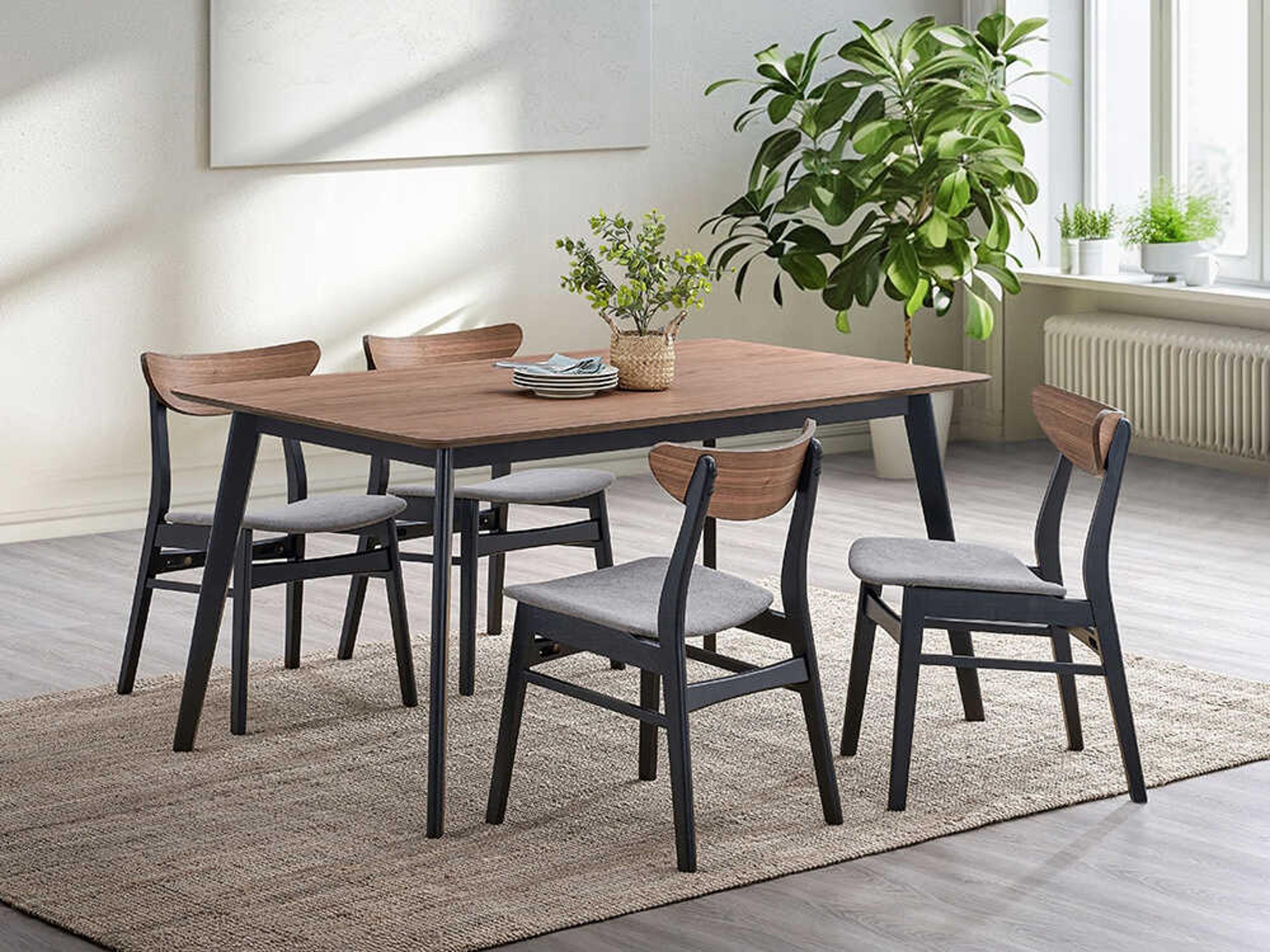 Rebi Rubberwood Dining Room Set