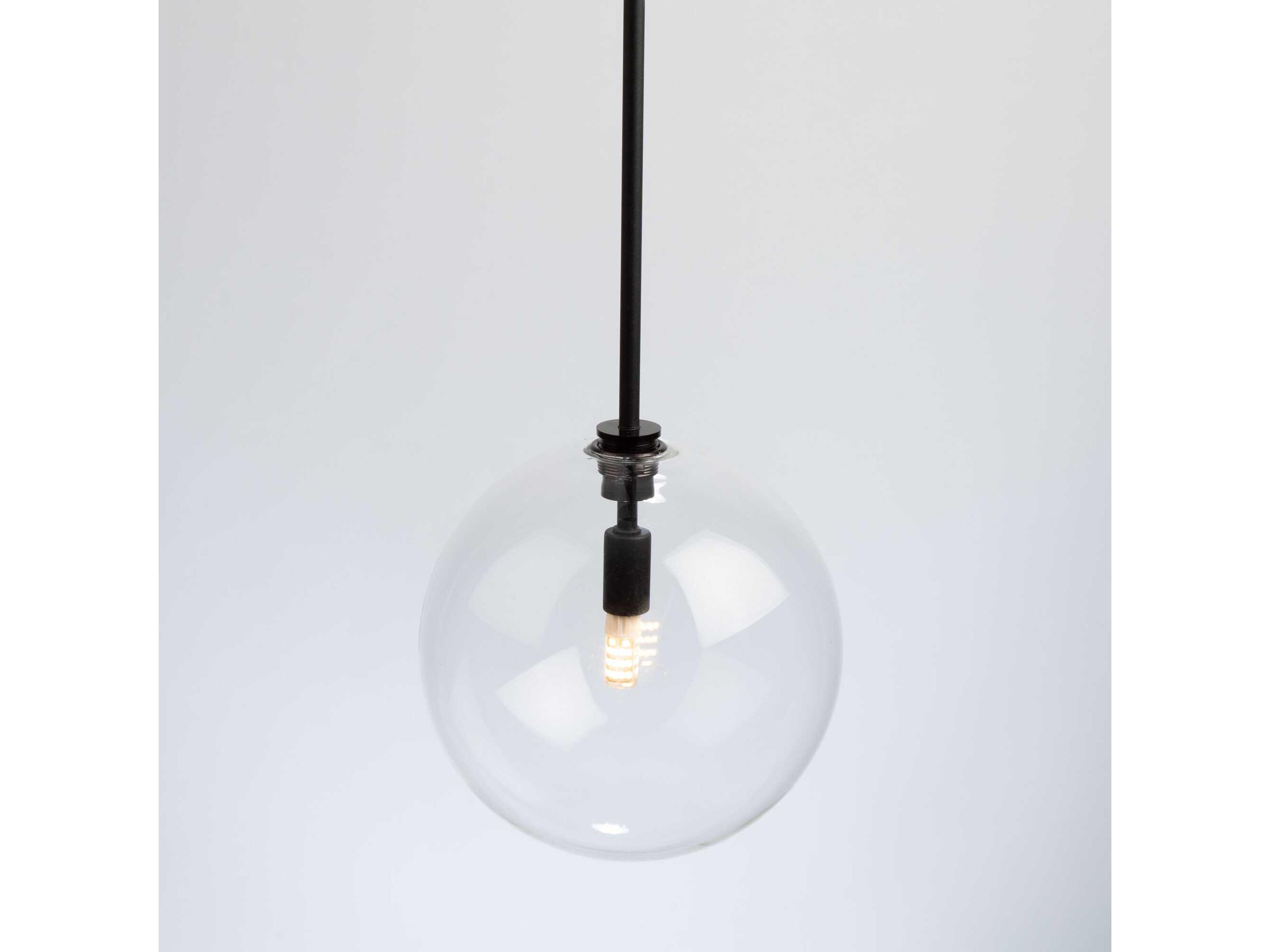 Artcraft Pinpoint 1-Light Black Glass Globe Mini Pendant