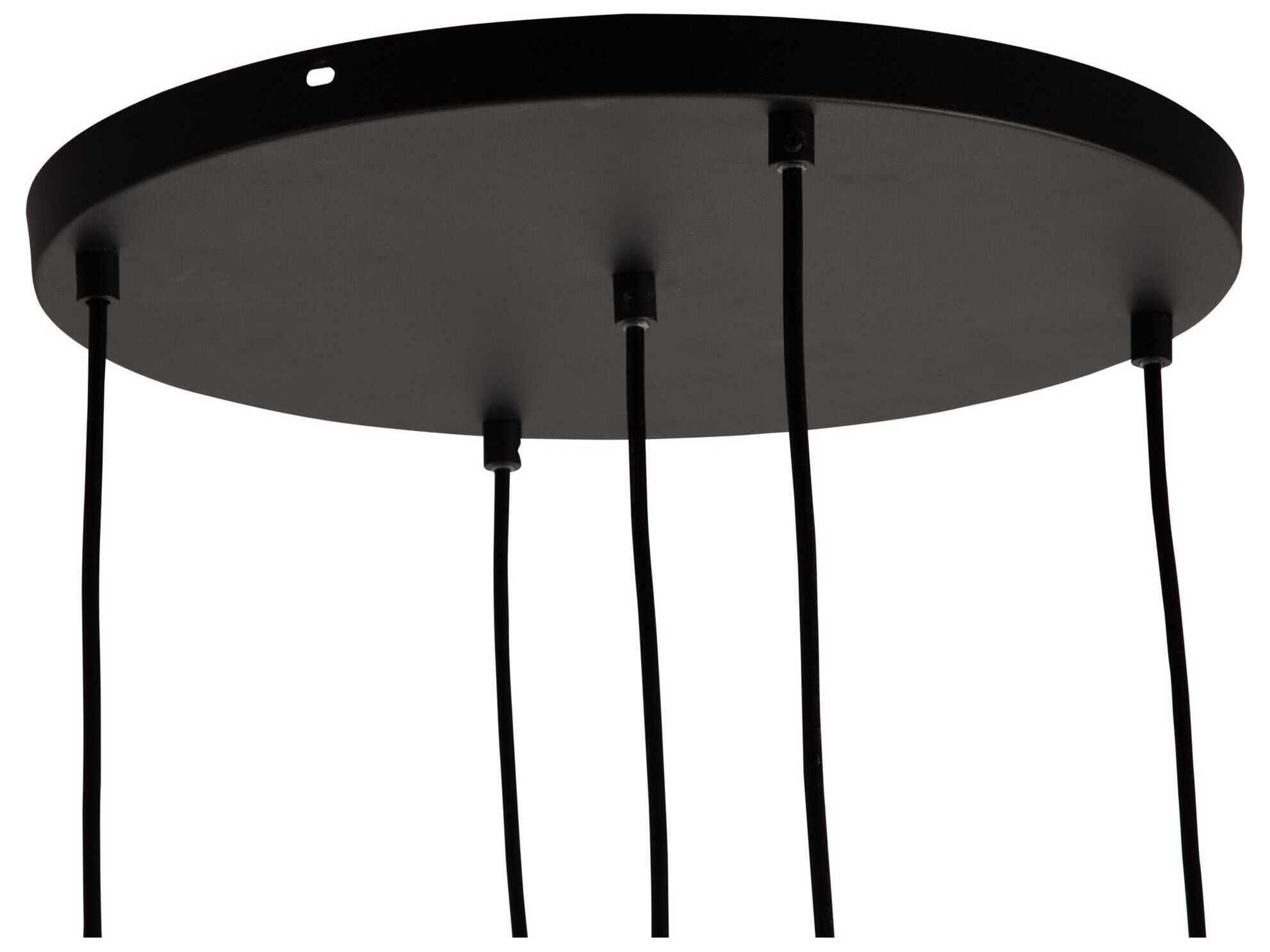 Artcraft Pinpoint 5-Light Black Glass Globe Pendant