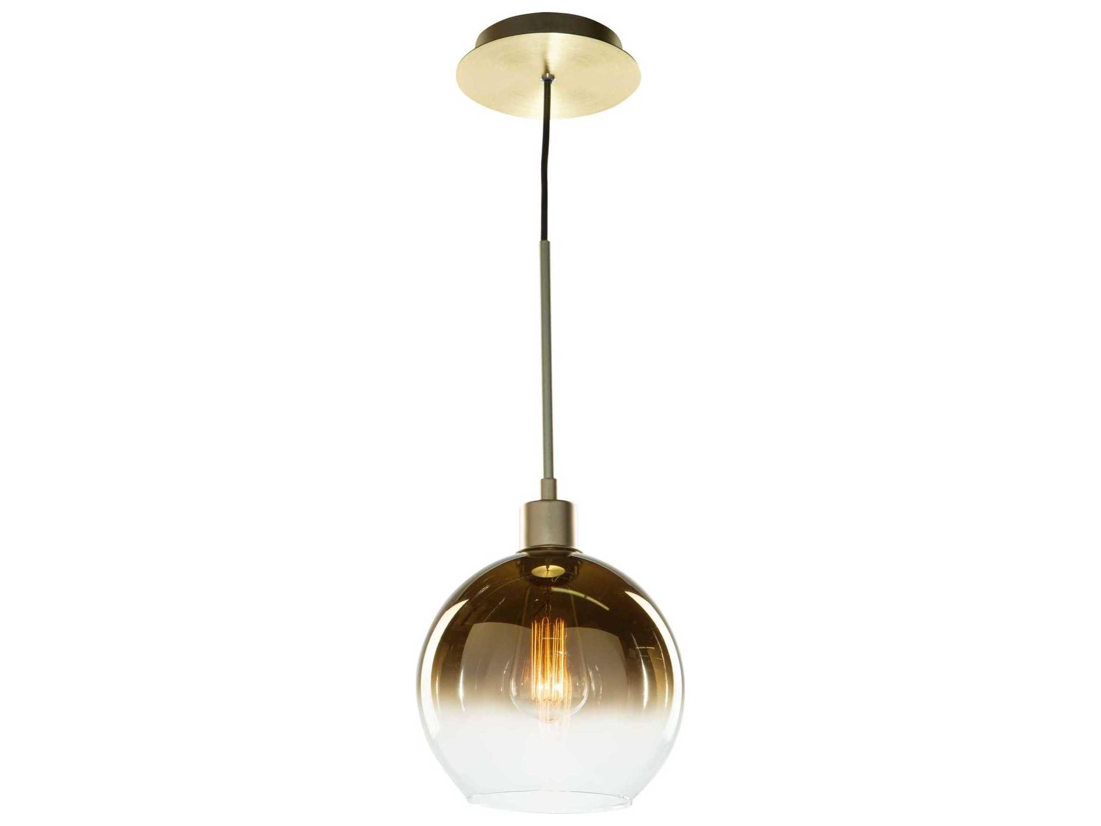 Artcraft Morning Mist 1-Light Gold Glass LED Globe Mini Pendant