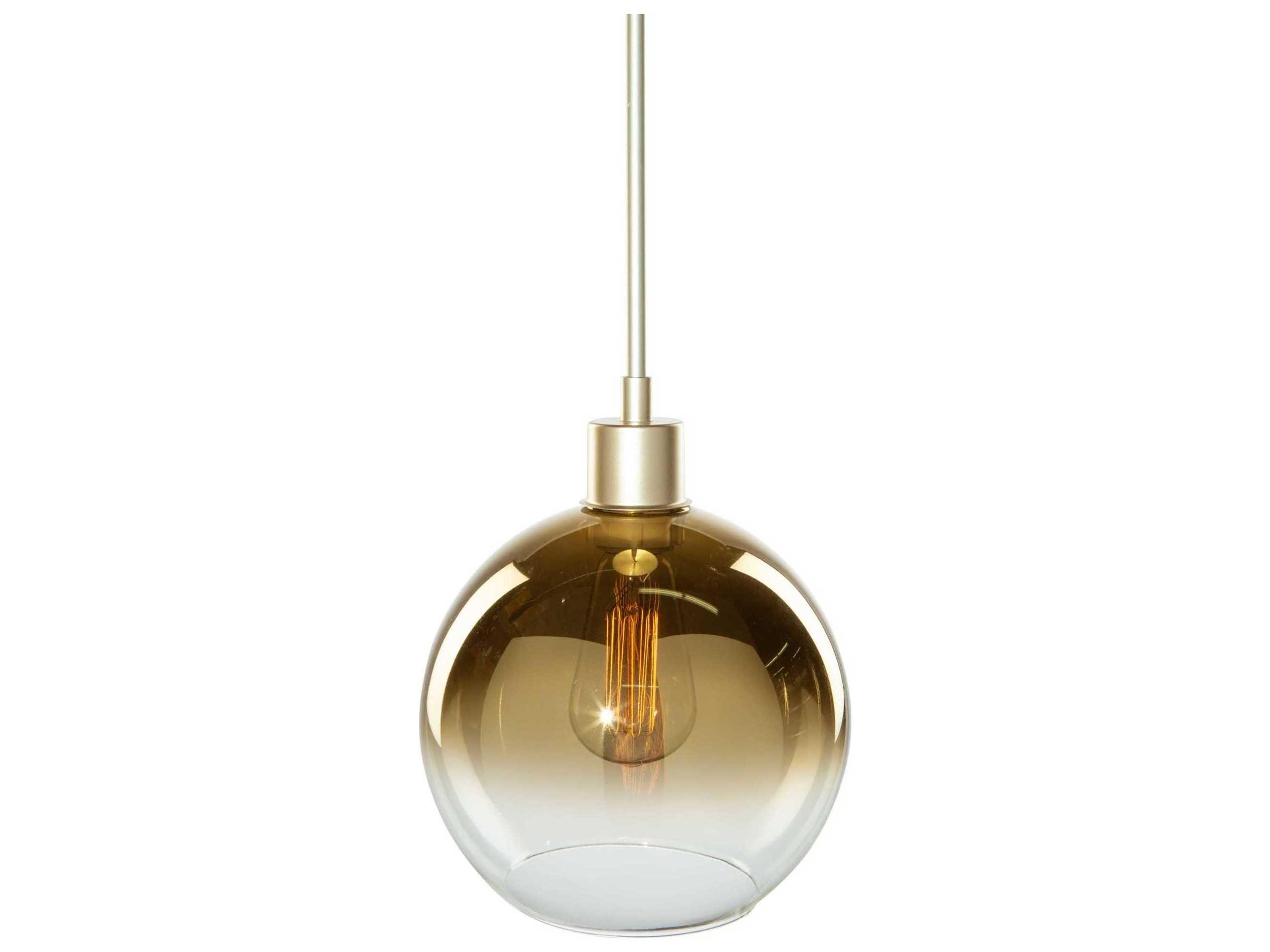 Artcraft Morning Mist 1-Light Gold Glass LED Globe Mini Pendant